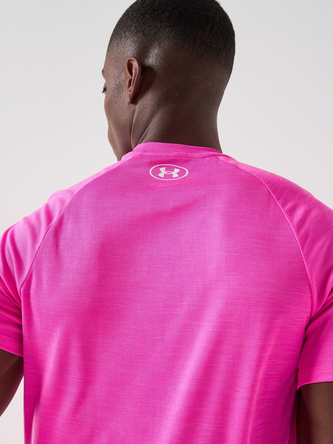 Image 6 of 6 of UNDER ARMOUR Mens Training Tech Textured T-Shirt - Pink