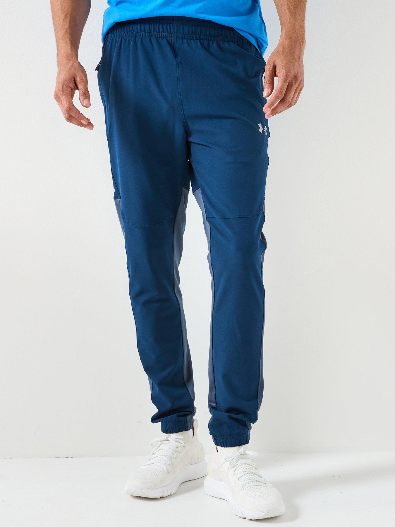 UNDER ARMOUR Mens Training Utility Woven Winterized Pants - Navy/White