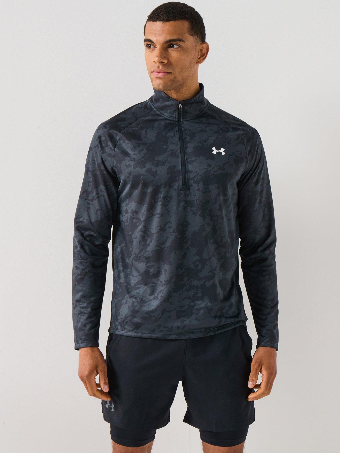 undefined Mens Training Tech 20 1/2 Zip Top - Black