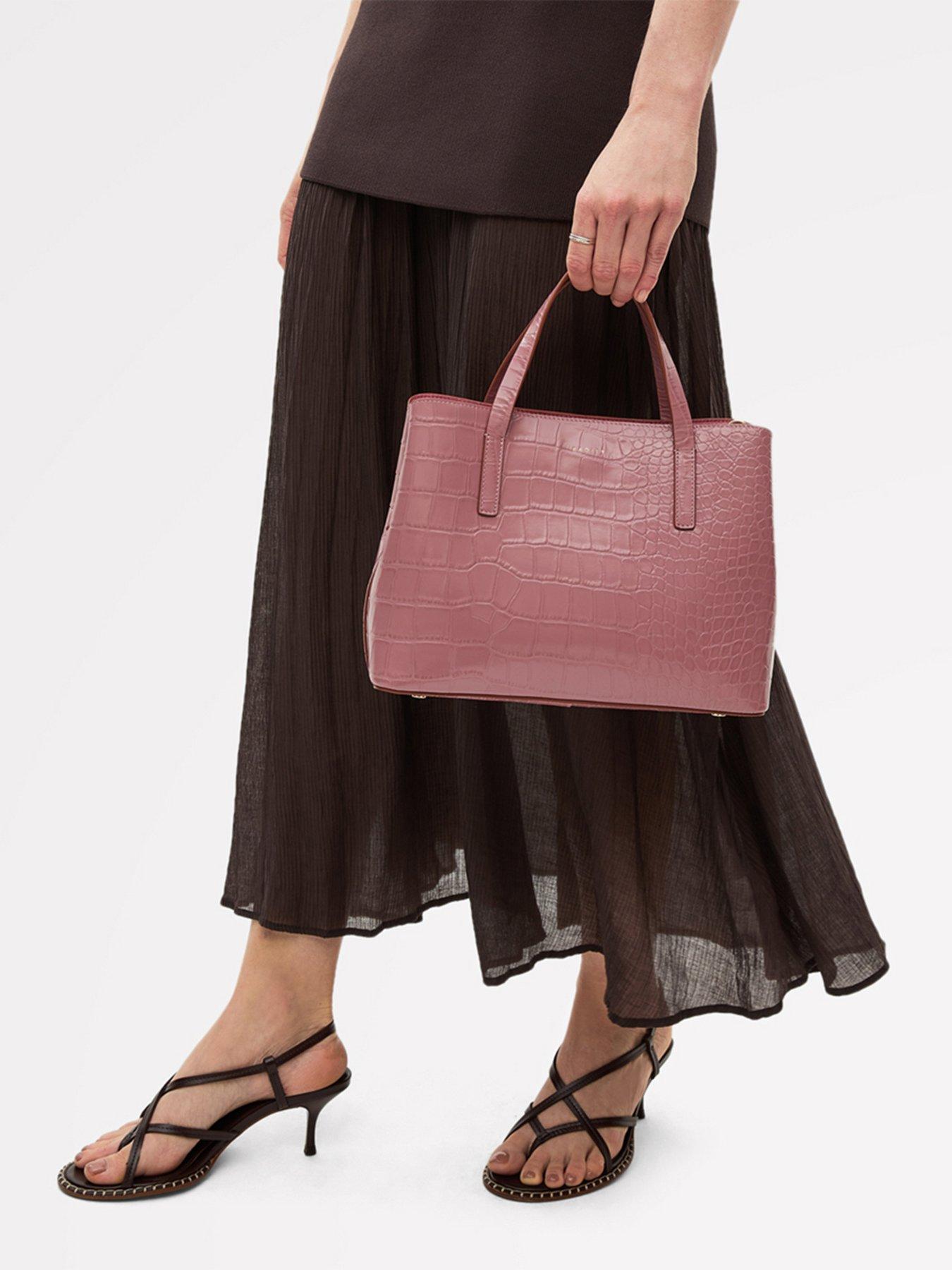 Radley Dukes Place Faux Croc Medium Ziptop Grab - Pink | Very