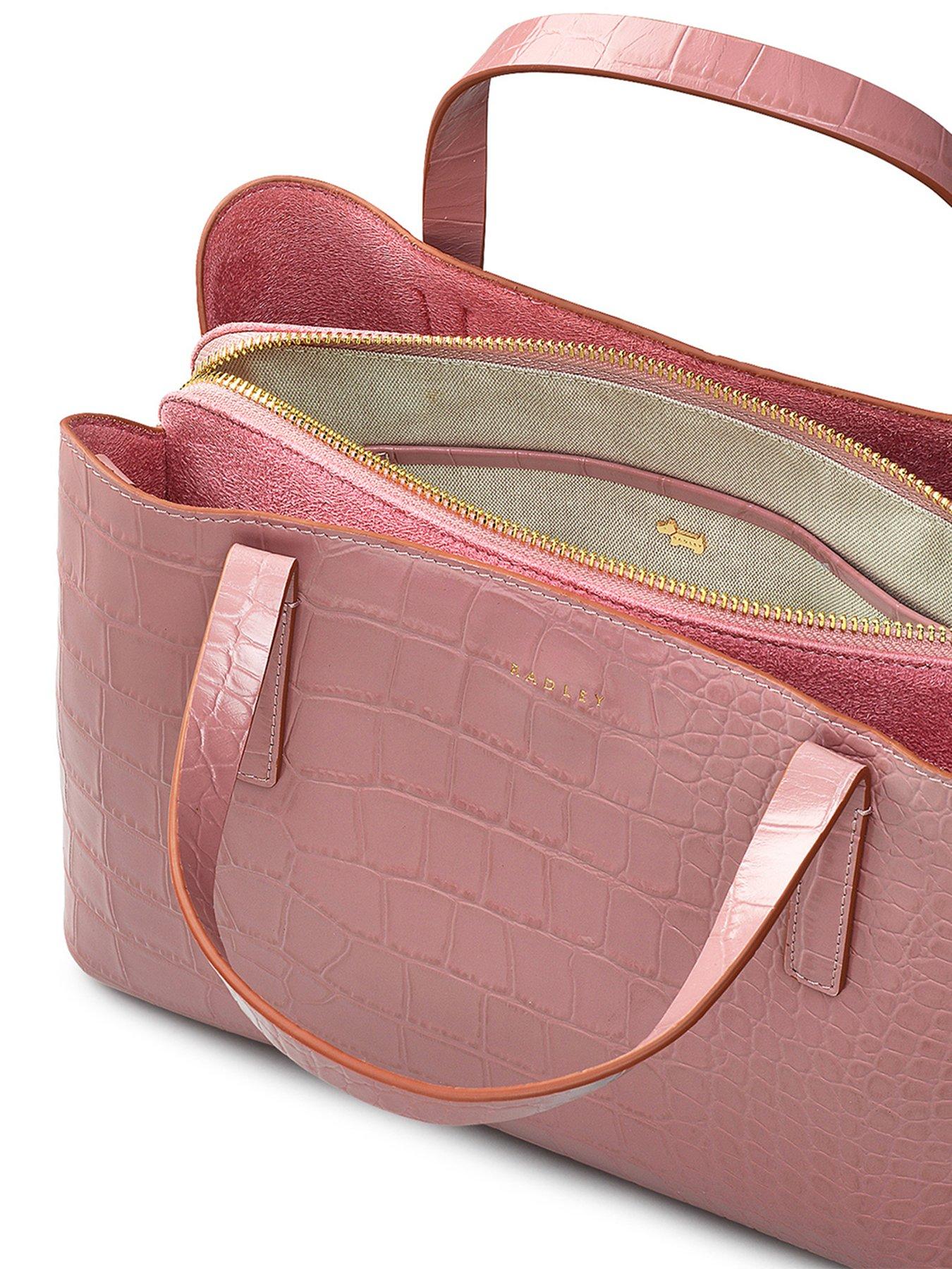 Radley Dukes Place Faux Croc Medium Ziptop Grab Pink Very