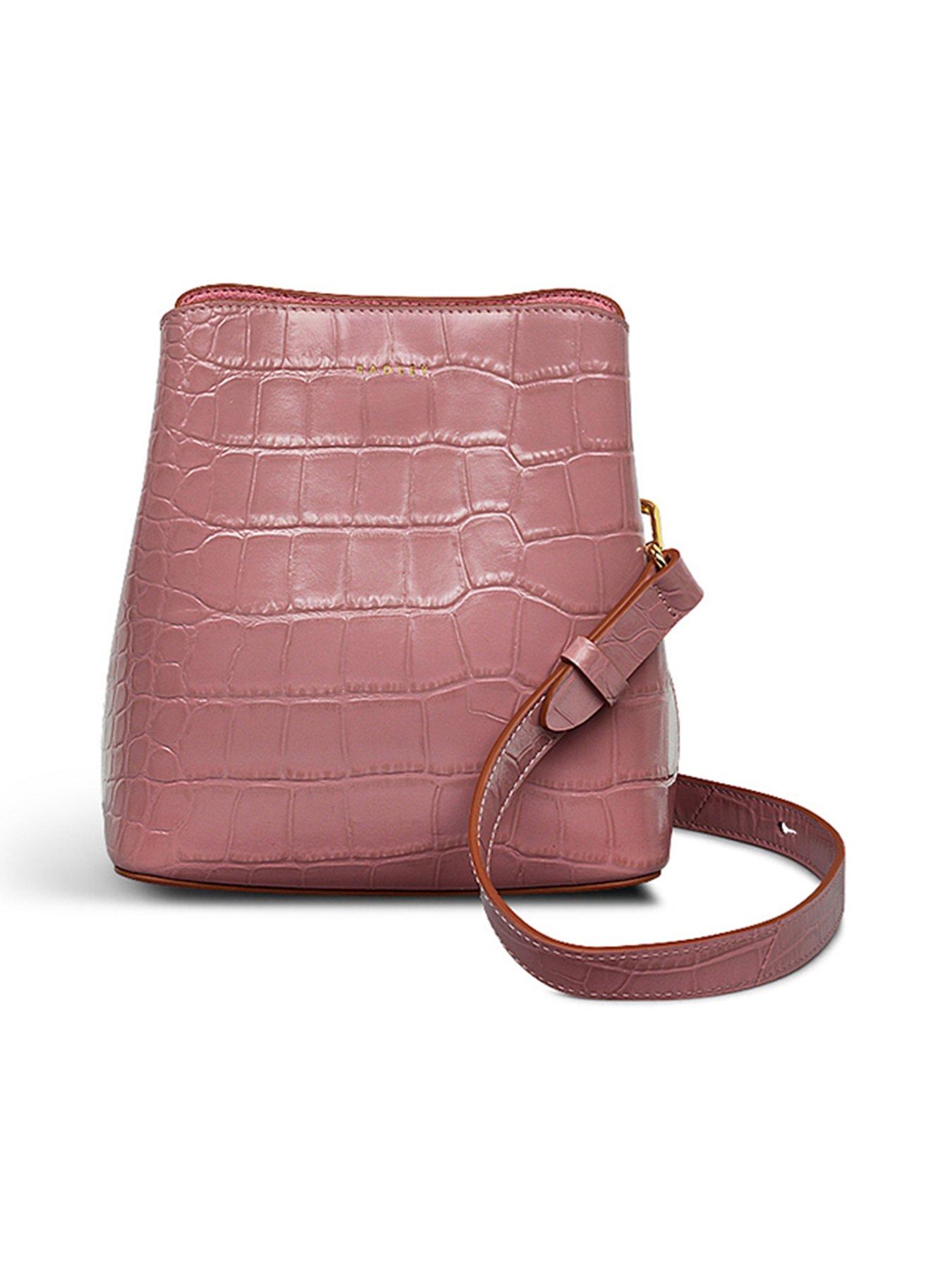undefined Dukes Place - Faux Croc Small Compartment Cross Body - Pink