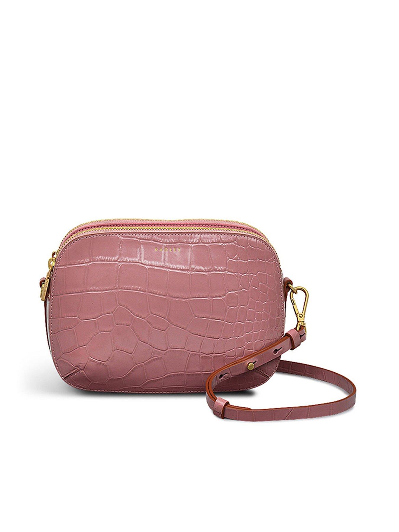 undefined DUKES PLACE - FAUX CROC MEDIUM ZIPTOP CROSS BODY