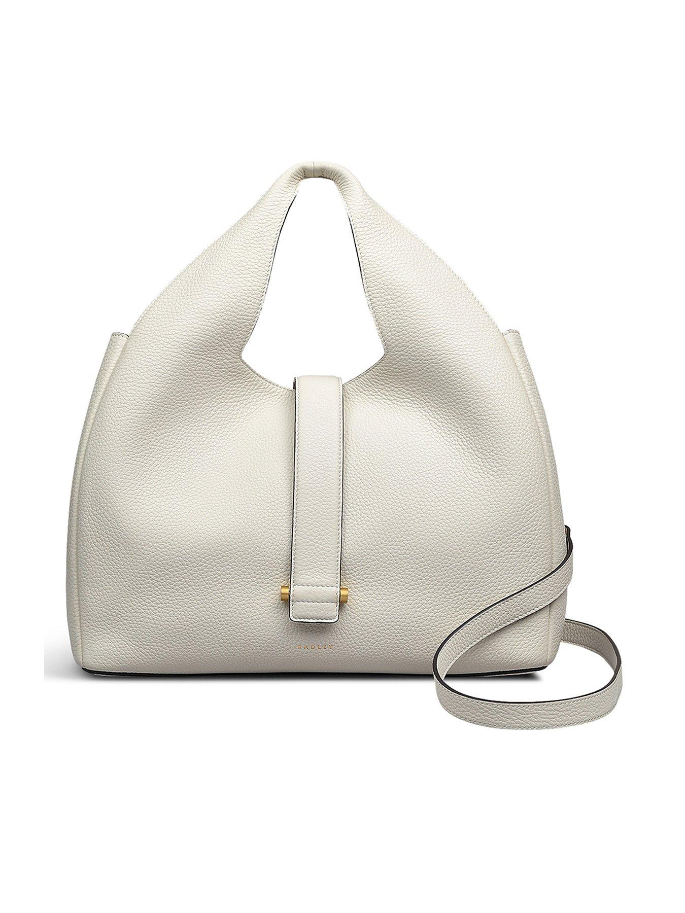 undefined Sloane Street Medium Ziptop Grab - White