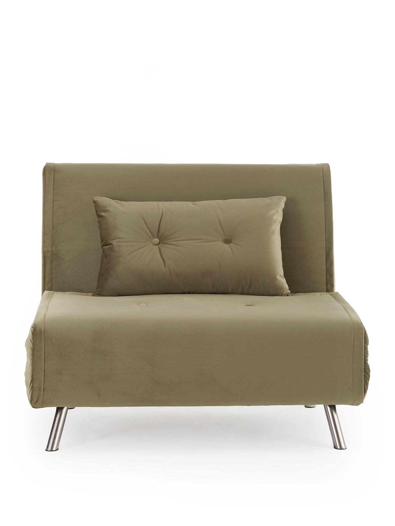 Image 2 of 7 of The Very Collection Rafael Velvet Sofa&nbsp;Bed - Moss Green