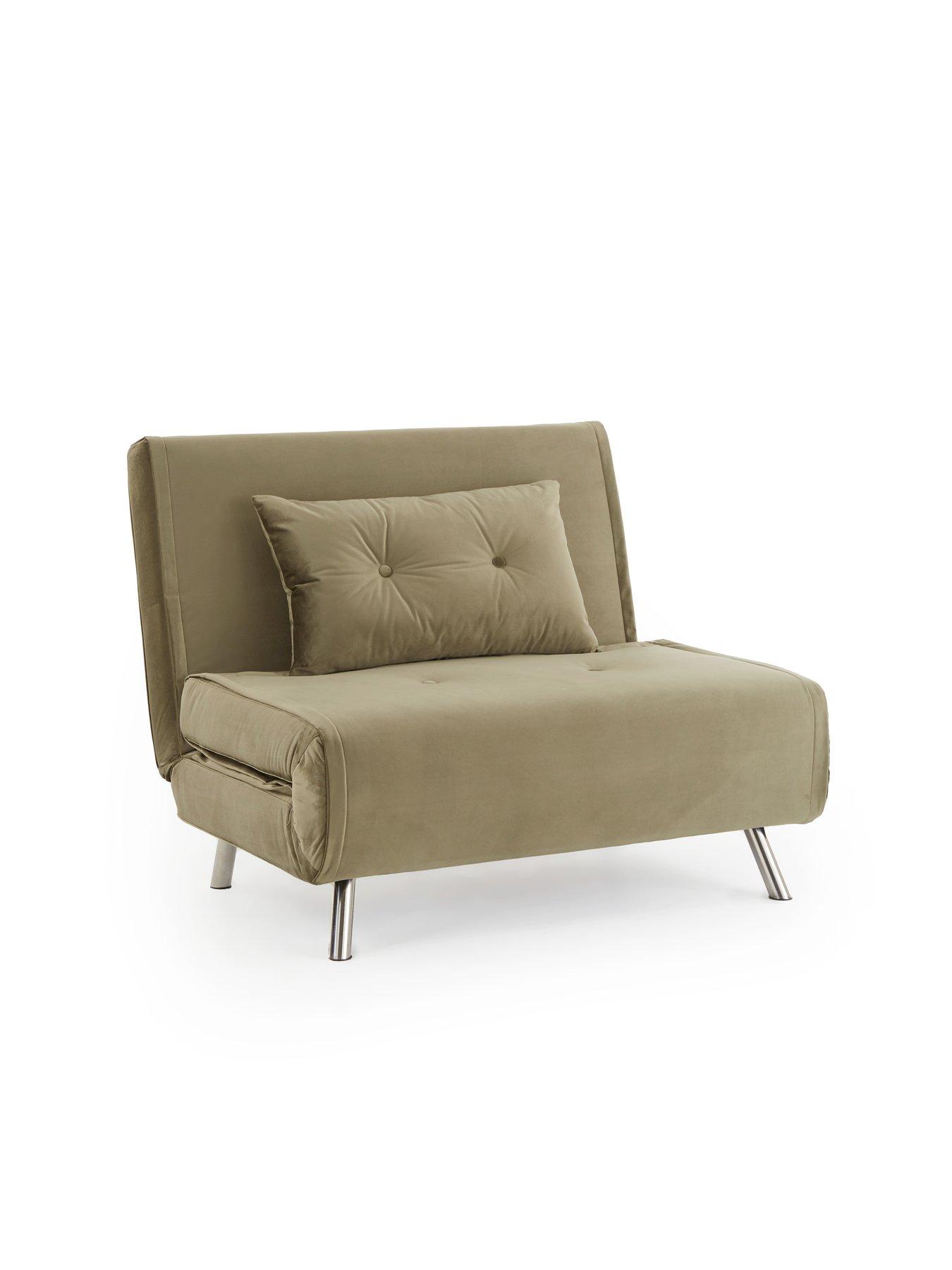 Image 3 of 7 of The Very Collection Rafael Velvet Sofa&nbsp;Bed - Moss Green