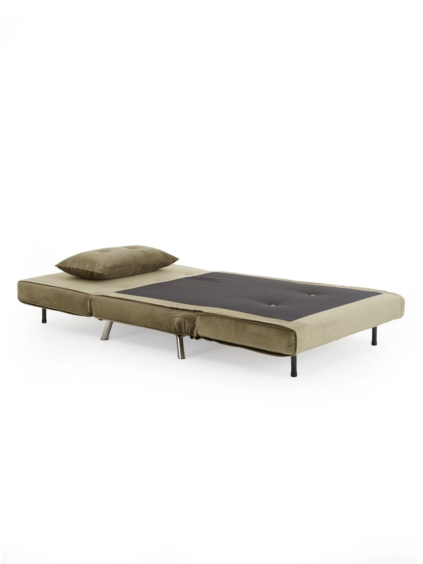 Image 4 of 7 of The Very Collection Rafael Velvet Sofa&nbsp;Bed - Moss Green