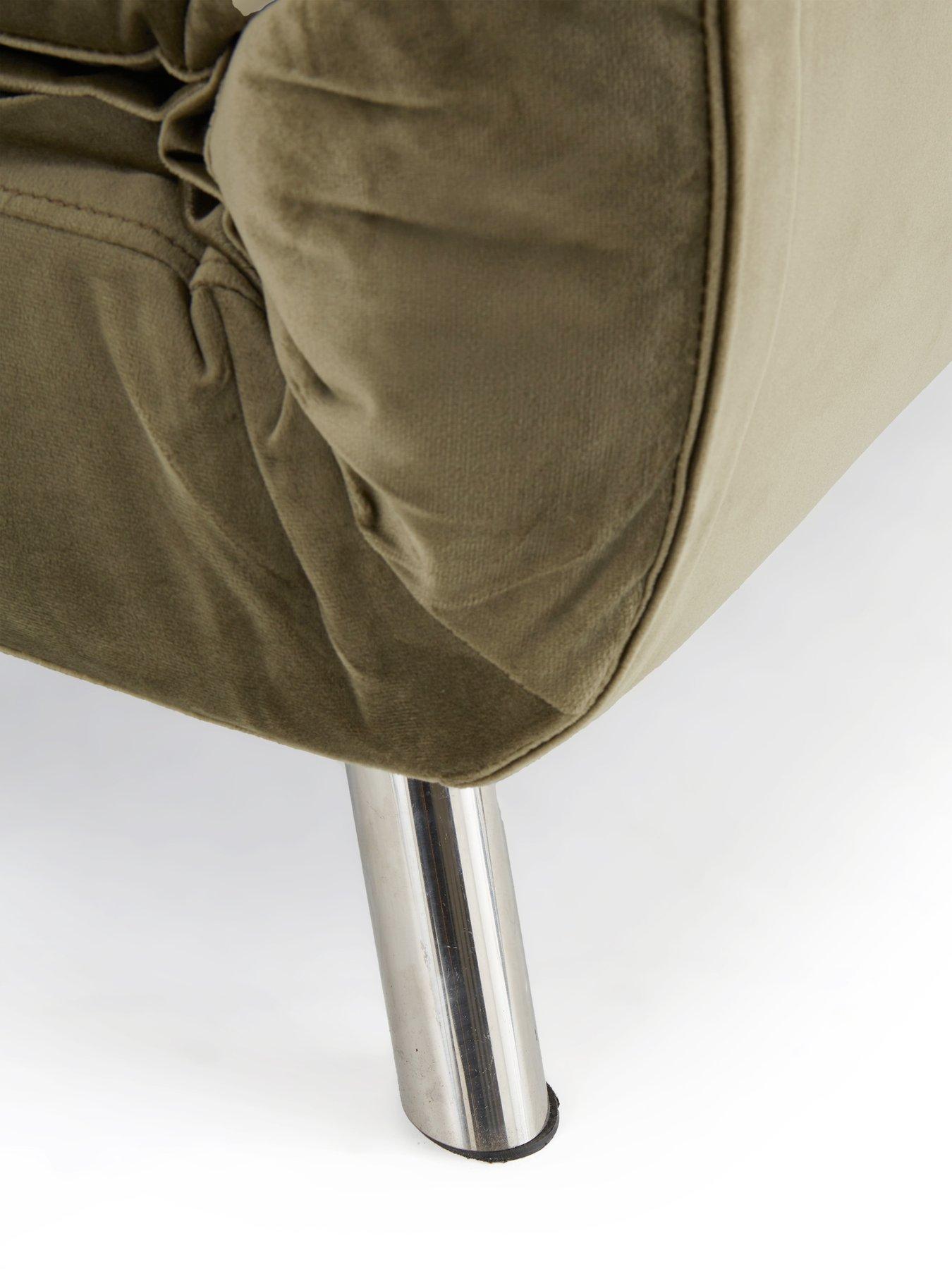 Image 6 of 7 of The Very Collection Rafael Velvet Sofa&nbsp;Bed - Moss Green