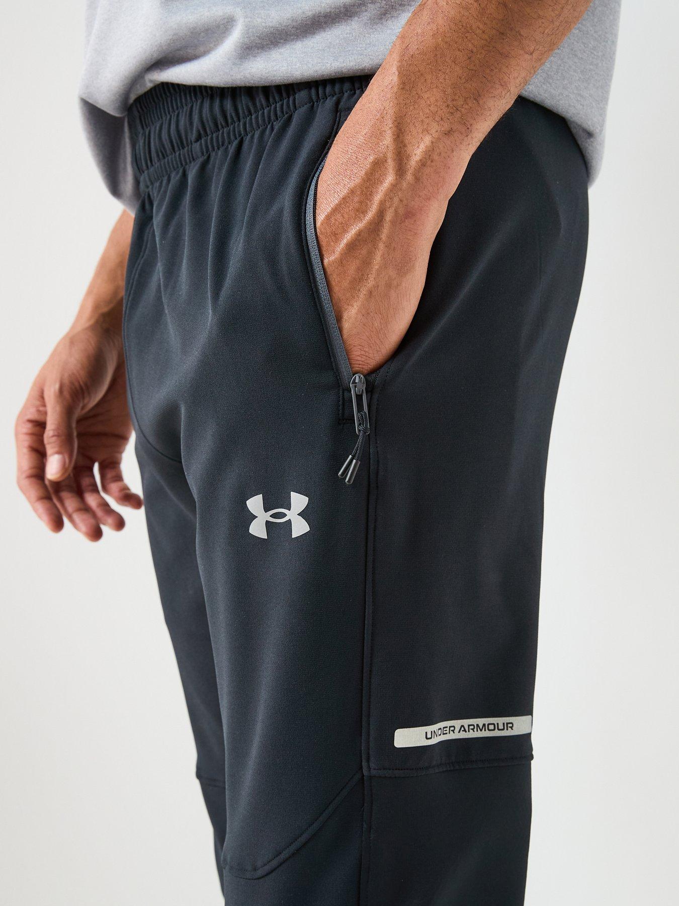 Image 4 of 6 of UNDER ARMOUR Mens Training Utility Woven Winterized Pants - Black