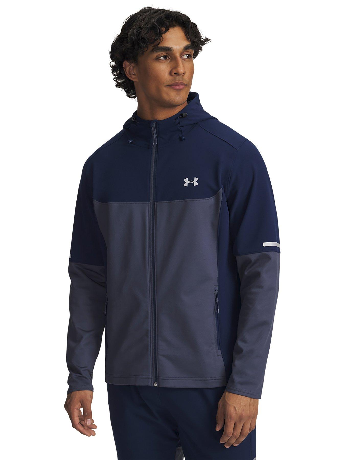 UNDER ARMOUR Mens Training Utility Woven Winterized Full Zip Jacket - Navy