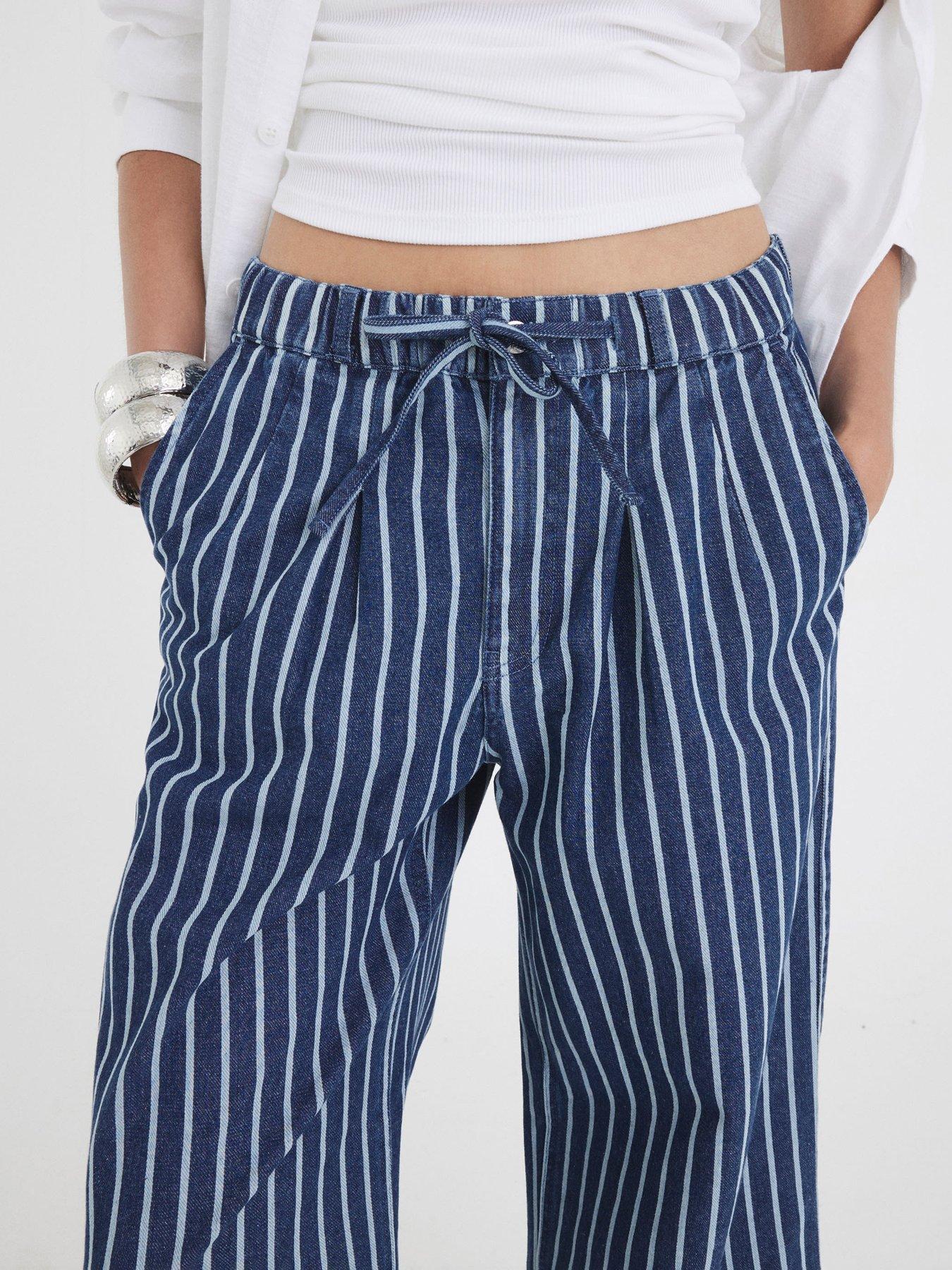 River Island Wide Leg Pyjama Jeans - Blue | Very