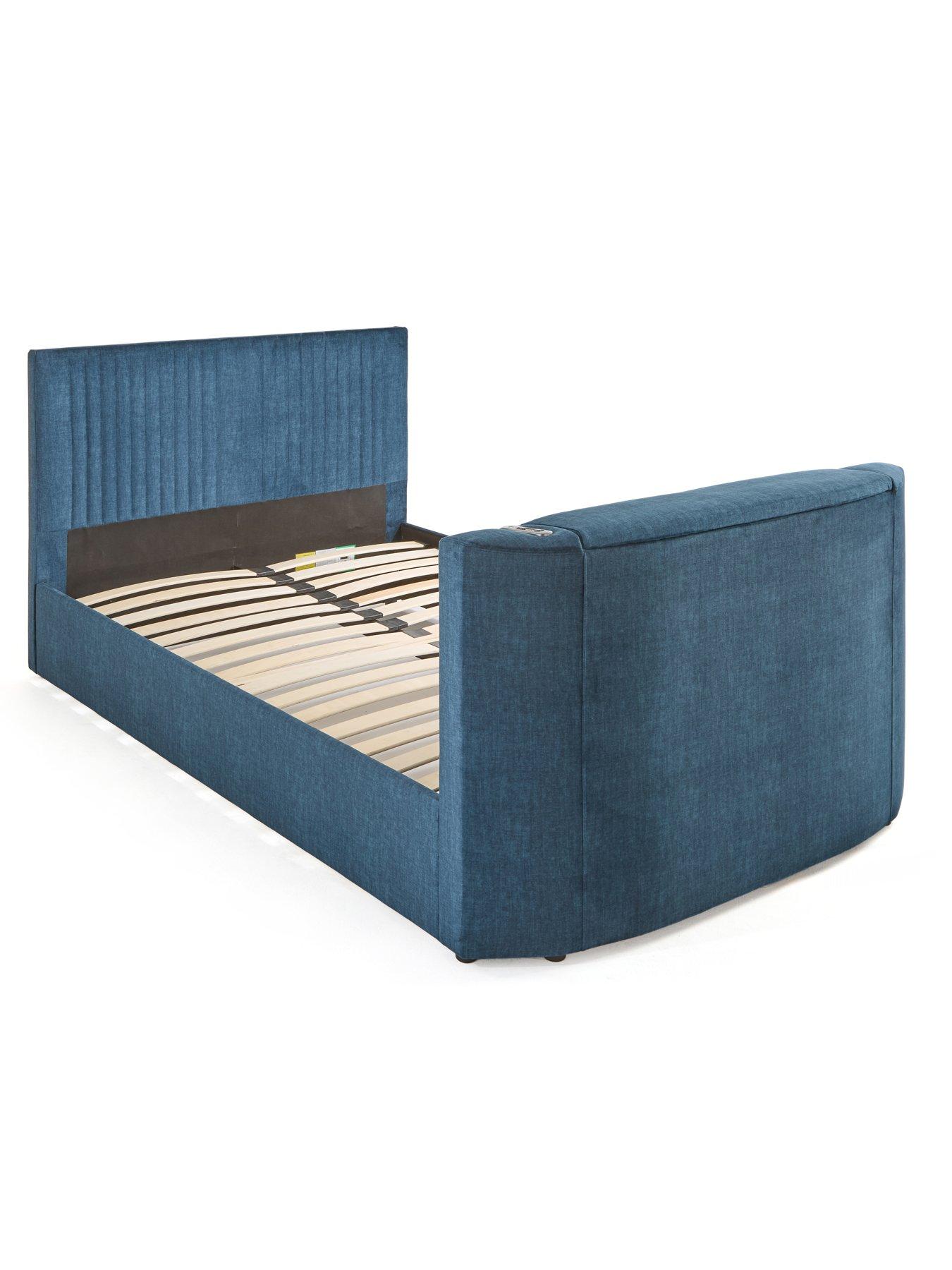 Image 3 of 7 of The Very Collection Prent TV Bed with Voice Control and Mattress Options (Buy &amp; SAVE!) - Blue