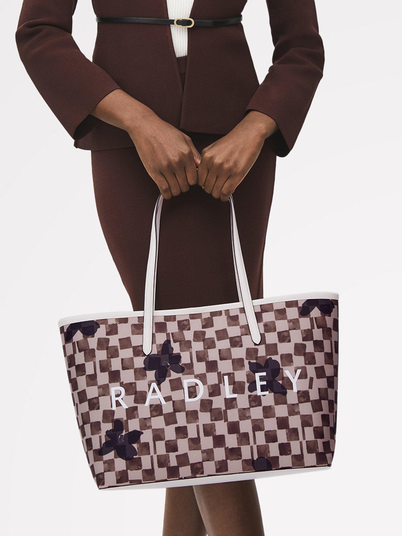 Radley Southwell Gardens Check Large Open Top Tote - Stone