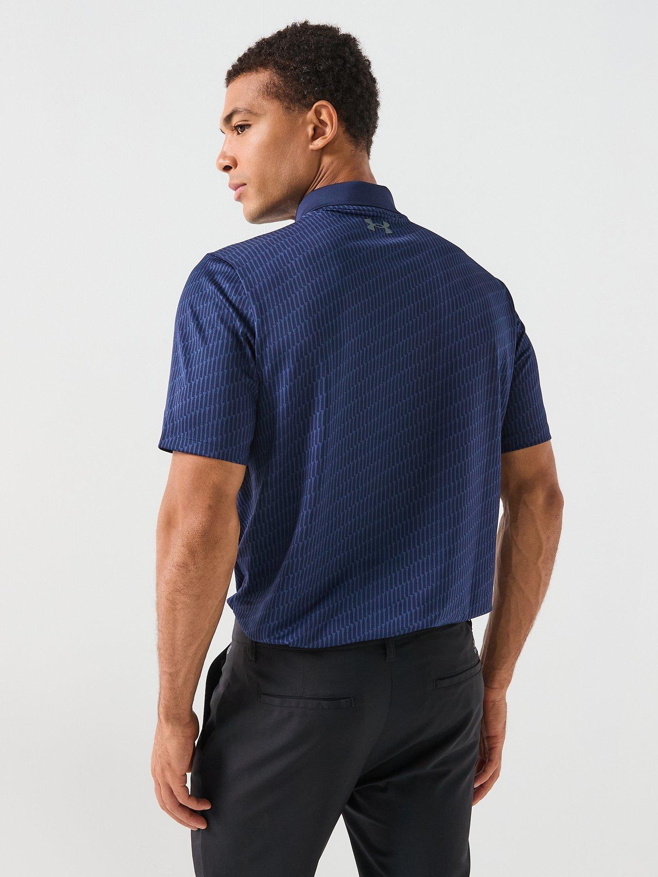 Image 2 of 5 of UNDER ARMOUR Mens Golf Matchplay Printed Polo Shirt - Navy