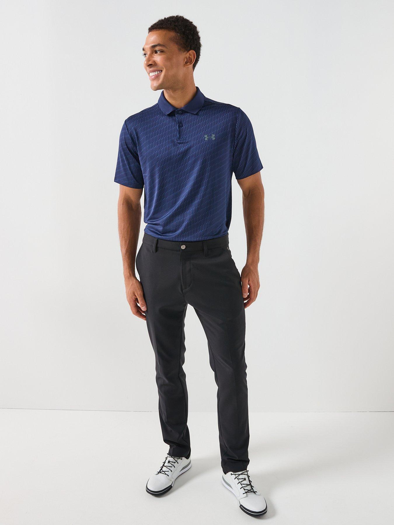 Image 3 of 5 of UNDER ARMOUR Mens Golf Matchplay Printed Polo Shirt - Navy