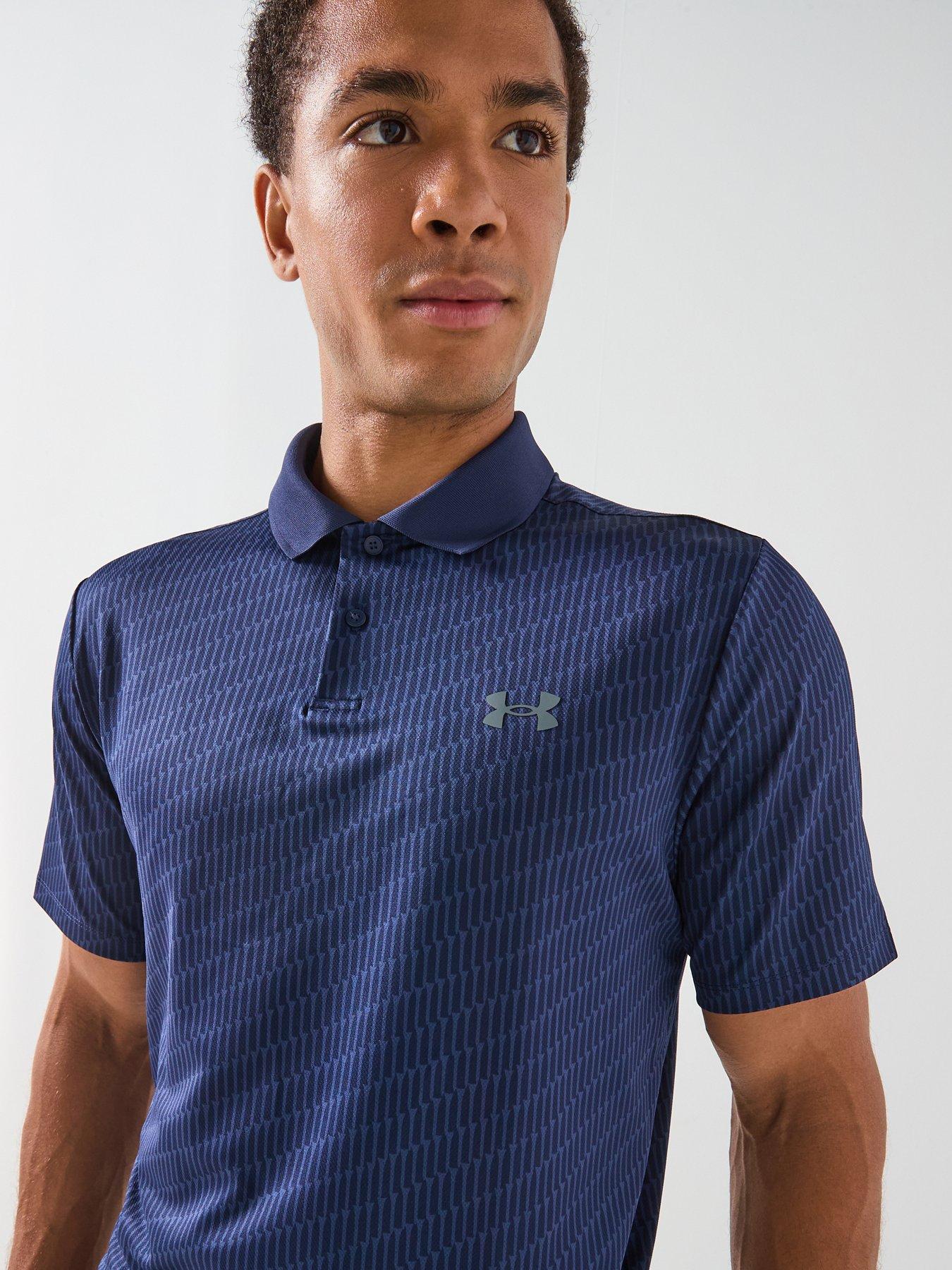 Image 4 of 5 of UNDER ARMOUR Mens Golf Matchplay Printed Polo Shirt - Navy