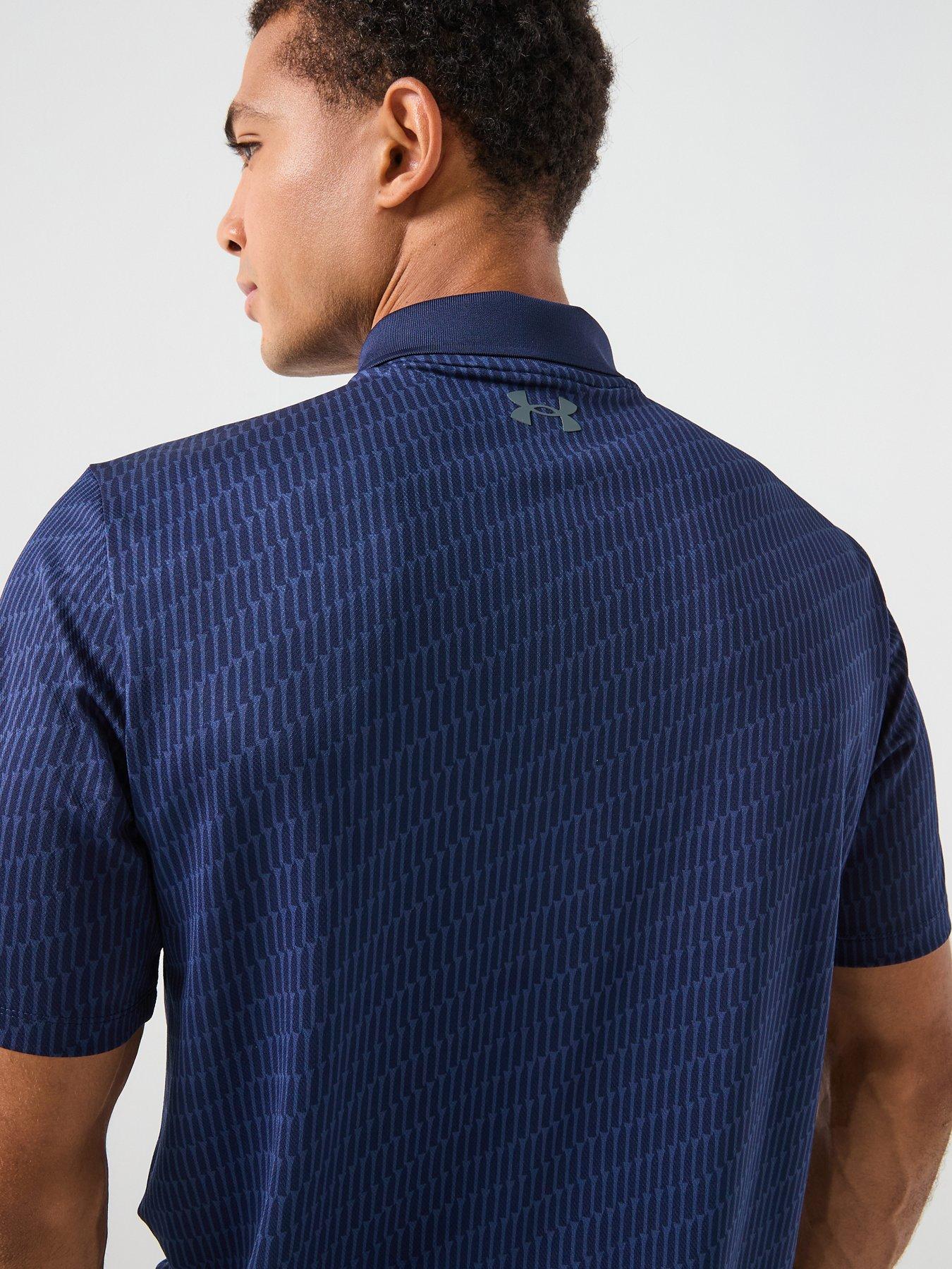 Image 5 of 5 of UNDER ARMOUR Mens Golf Matchplay Printed Polo Shirt - Navy