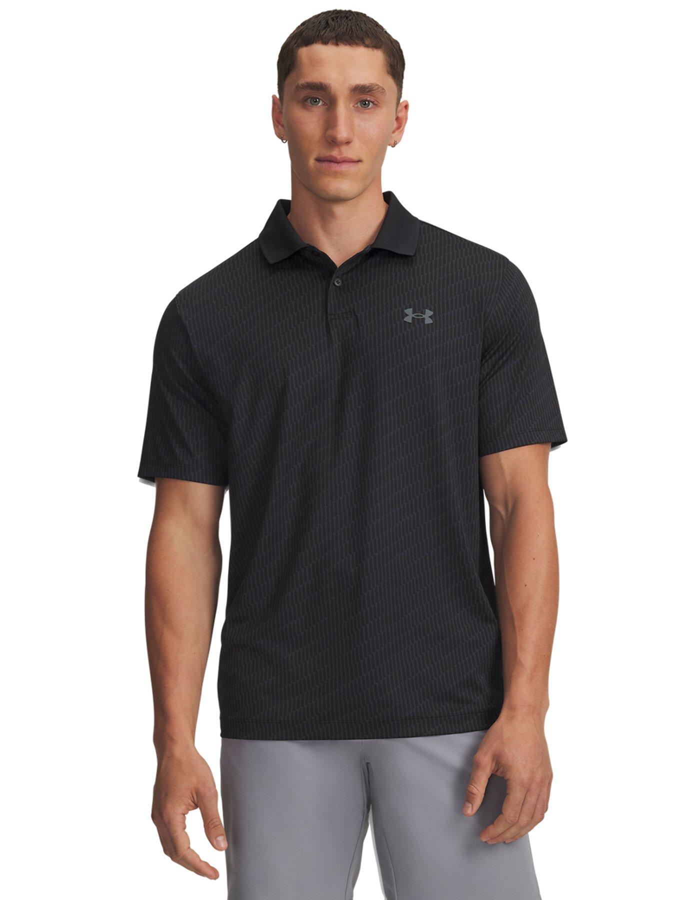 UNDER ARMOUR Mens Golf Matchplay Printed Polo - Black