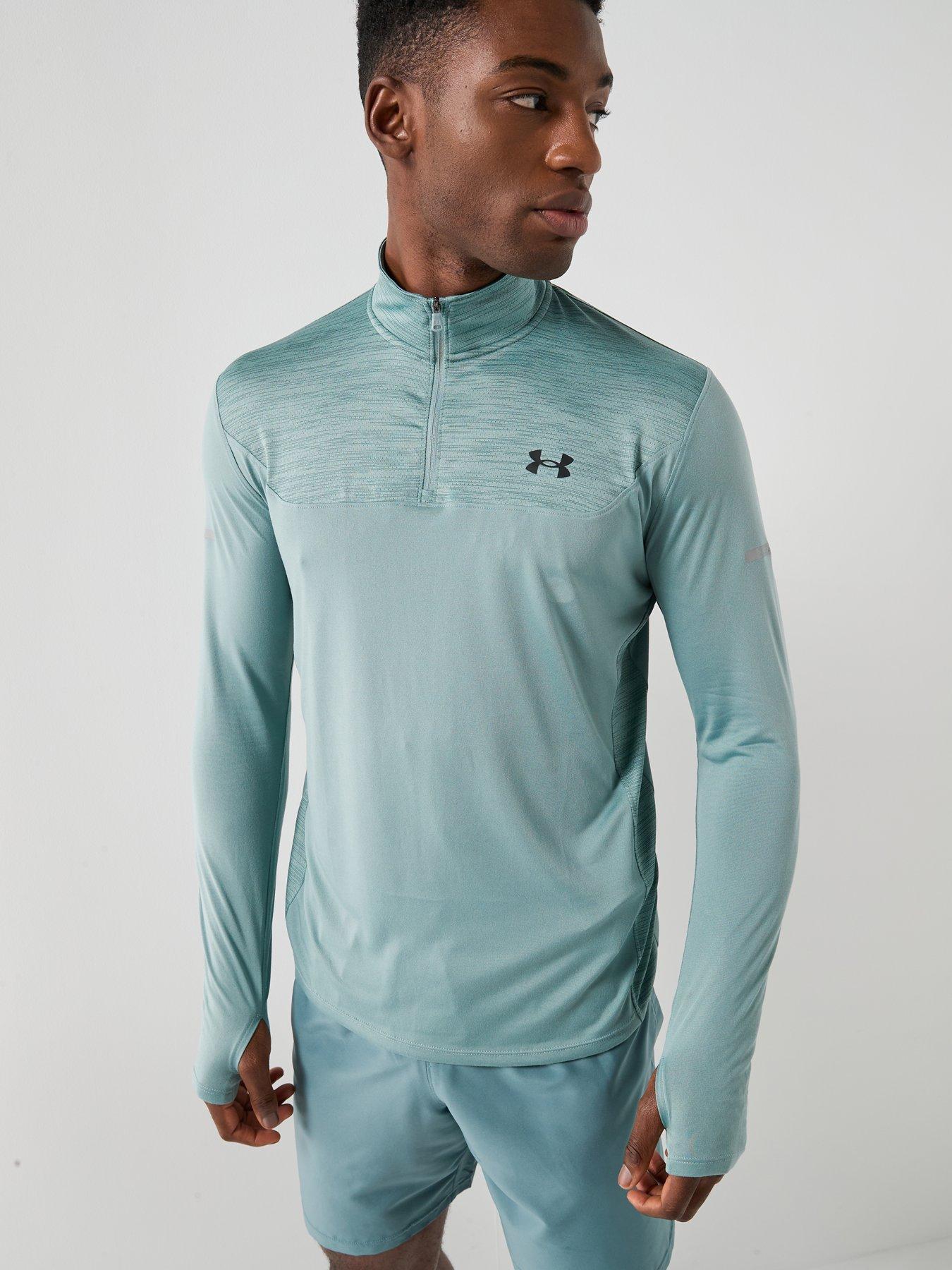 UNDER ARMOUR Mens Training Tech Utility 1/4 Zip Top - Green