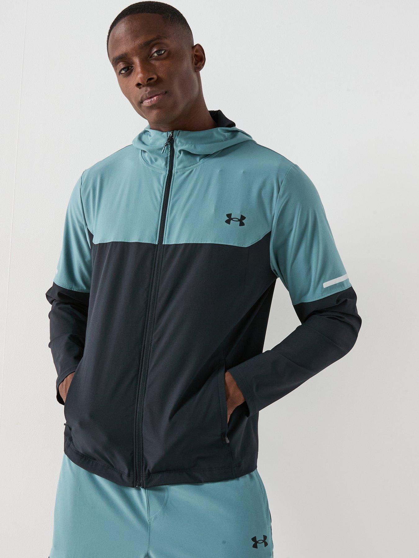 UNDER ARMOUR Mens Training Tech Utility Woven Jacket - Black/Green