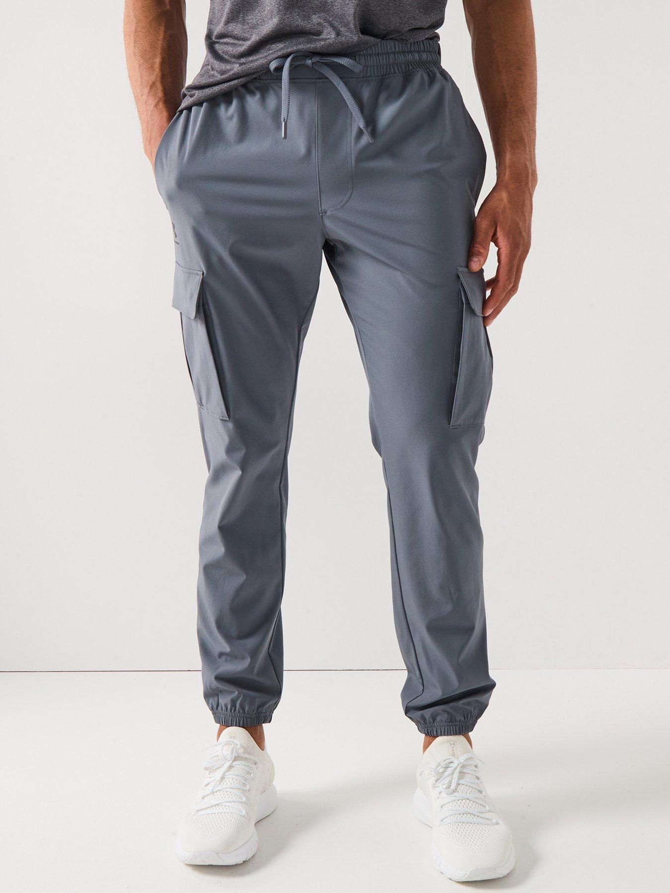 UNDER ARMOUR Mens Training Vibe Woven Cargo Pants Grey Very