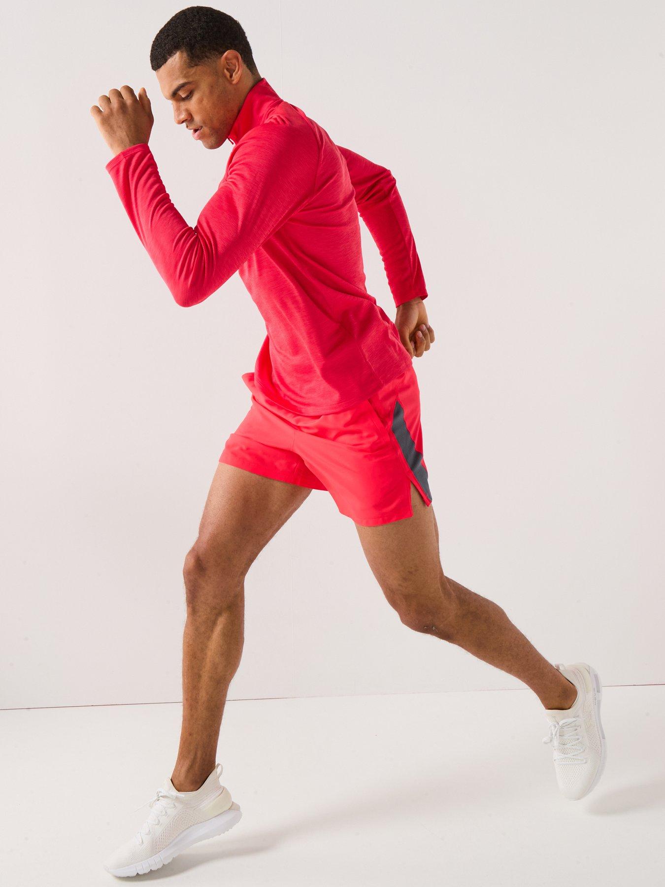 Image 4 of 6 of UNDER ARMOUR Mens Training Tech Textured 1/2 Zip Top - Red