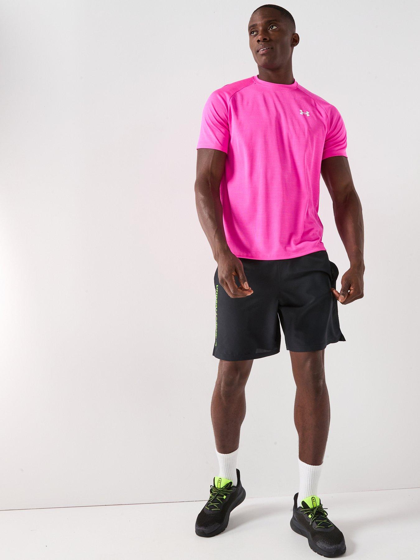 Image 3 of 6 of UNDER ARMOUR Mens Training Tech Woven Wordmark Shorts - Black