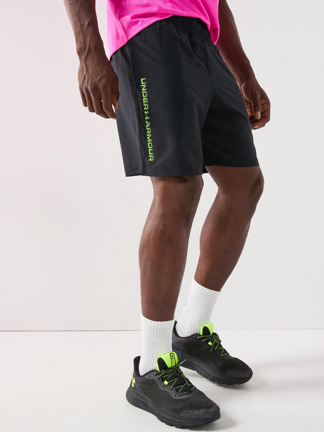 Image 6 of 6 of UNDER ARMOUR Mens Training Tech Woven Wordmark Shorts - Black