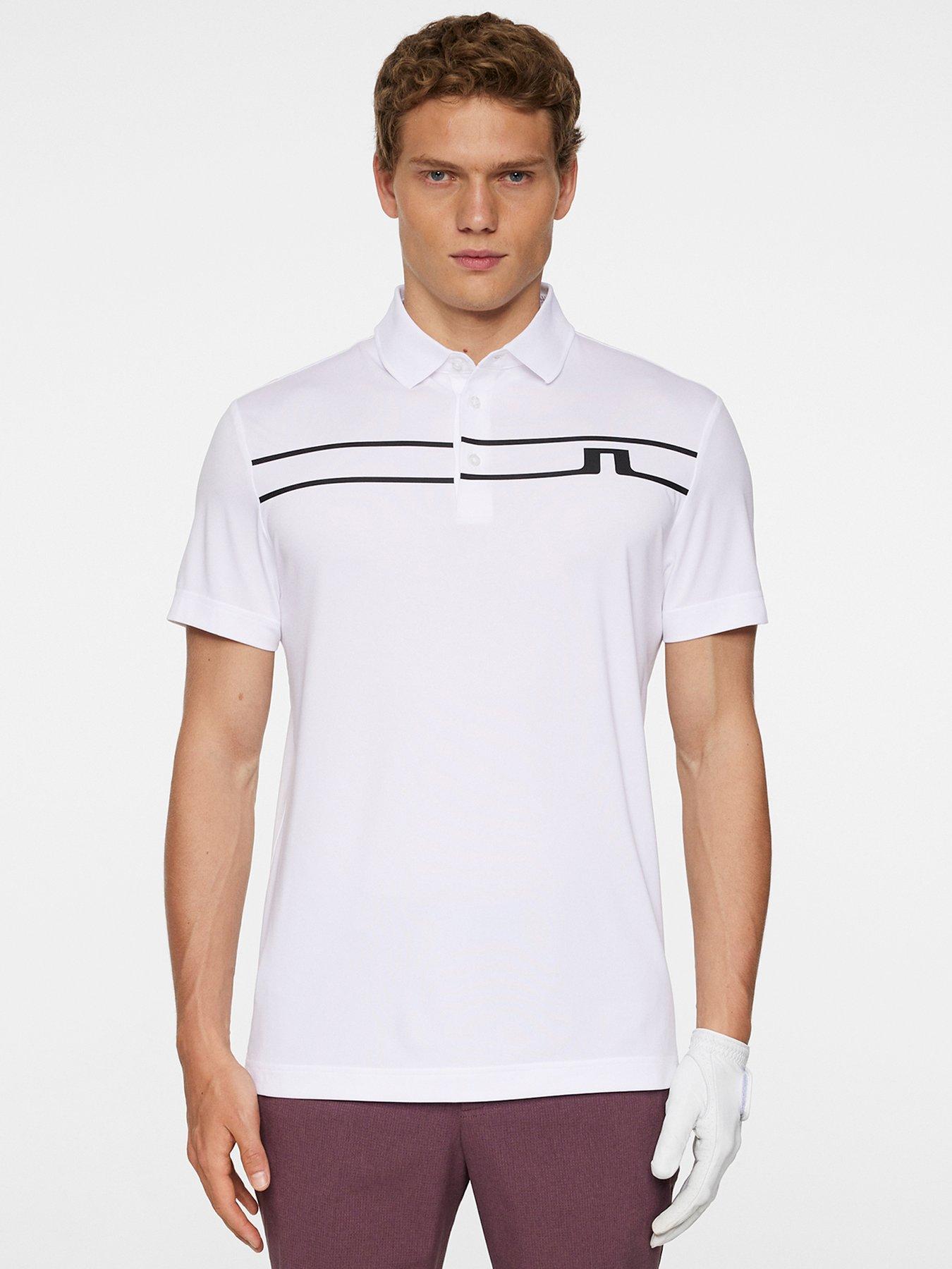 Image 1 of 5 of J LINDEBERG Mens Golf Klas Polo - White