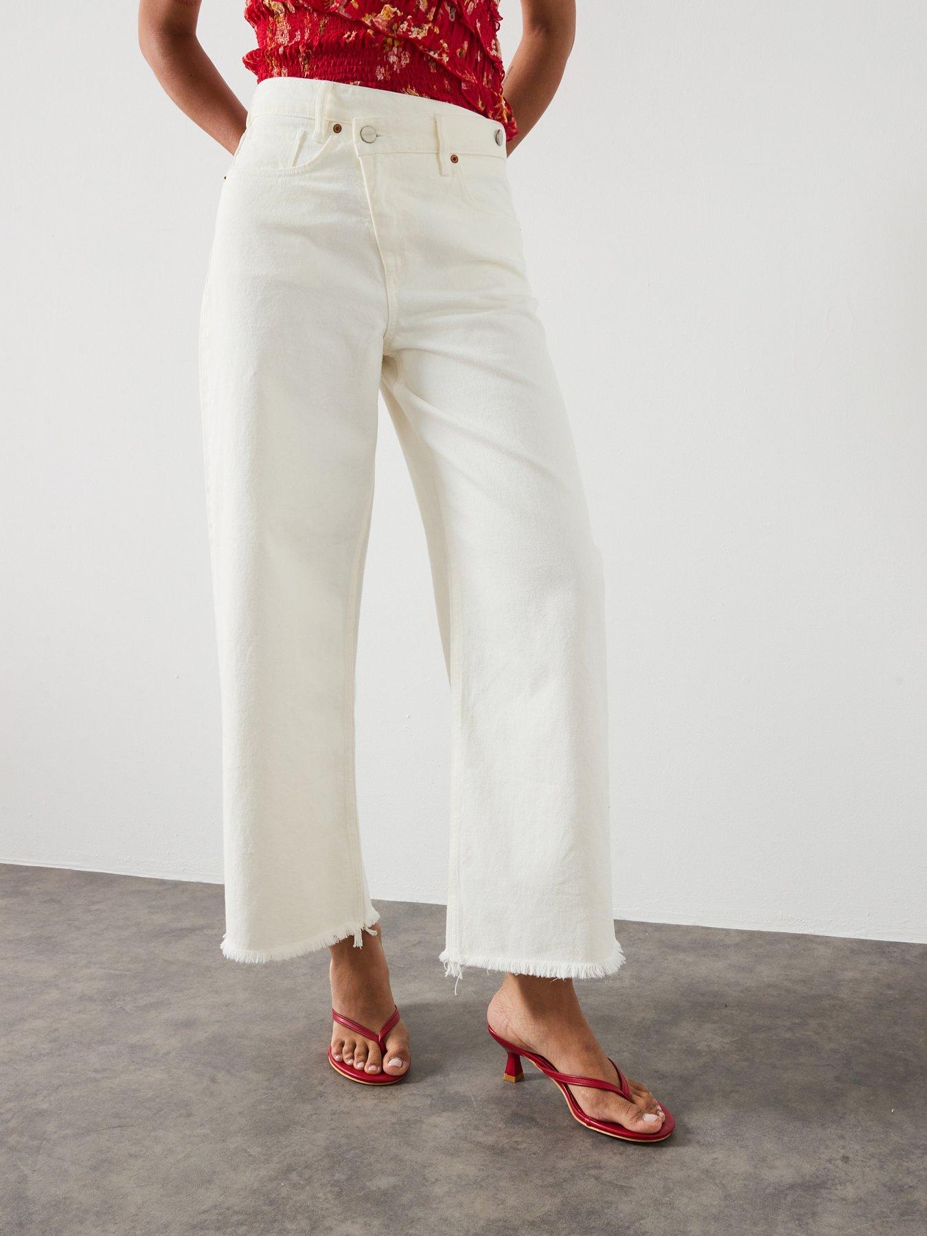 Allsaints Aki Crossover Jeans - Chalk White