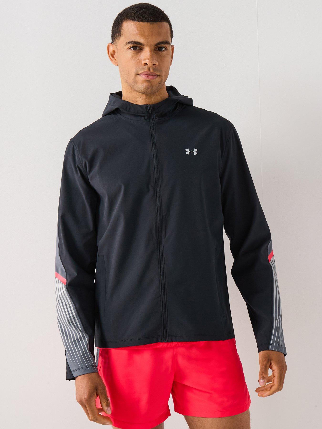 Image 1 of 6 of UNDER ARMOUR Mens Running Velociti Storm Hooded Jacket - Black