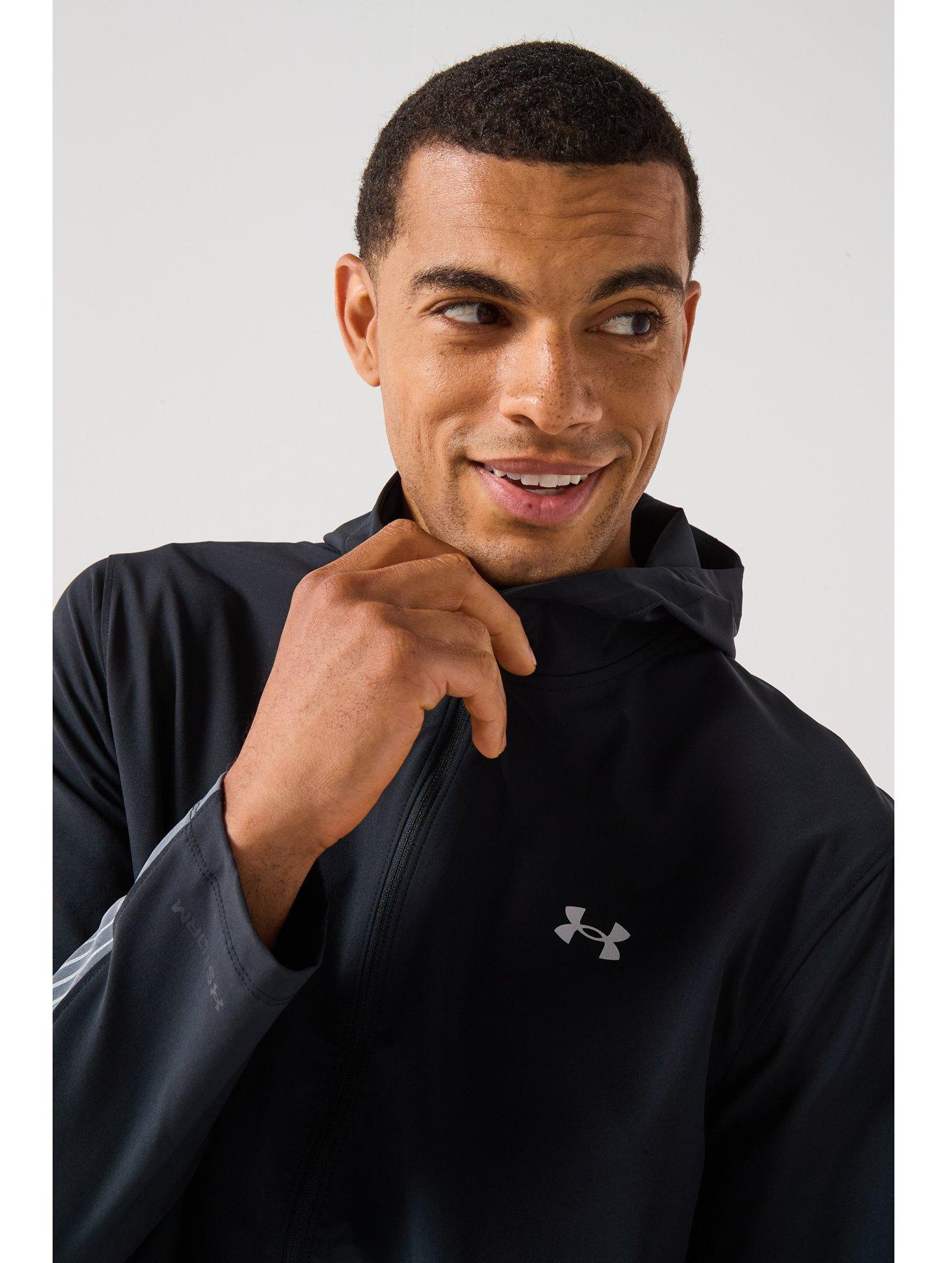 Image 4 of 6 of UNDER ARMOUR Mens Running Velociti Storm Hooded Jacket - Black