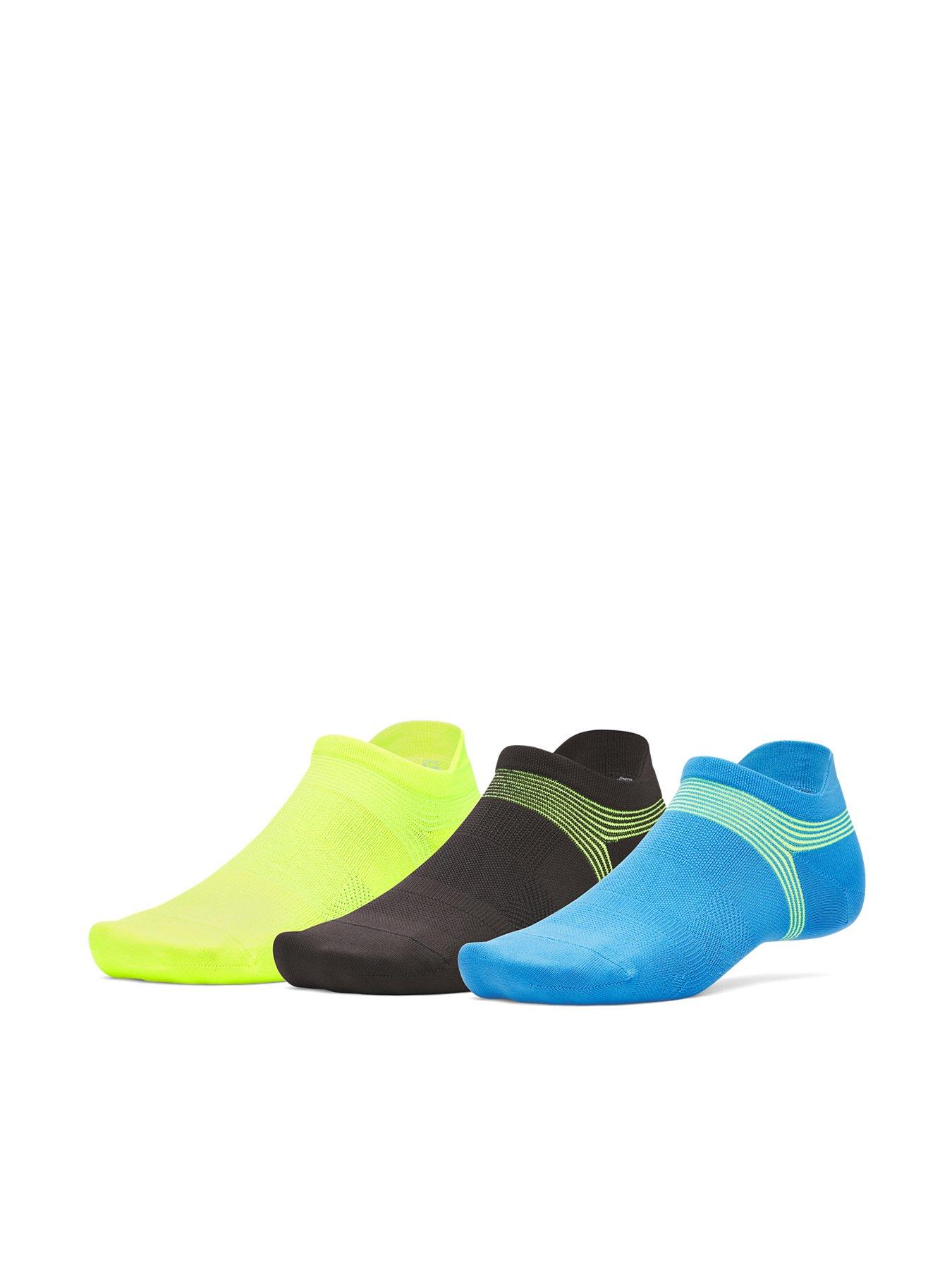undefined Adults Unisex Running Lite 3pack No Show Socks - Blue