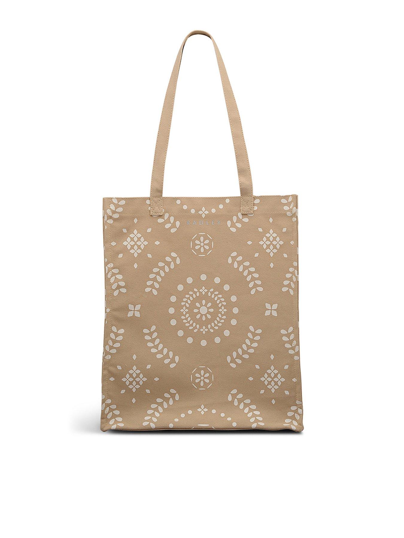 undefined Broderie Floral Medium Open Top Tote - Brown