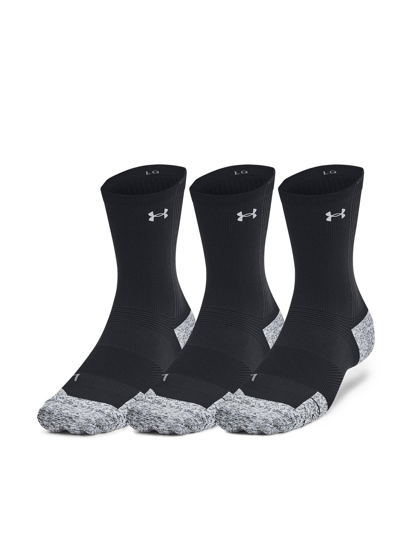undefined Adults Unisex Running Cushion 3Pack Crew Socks - Black
