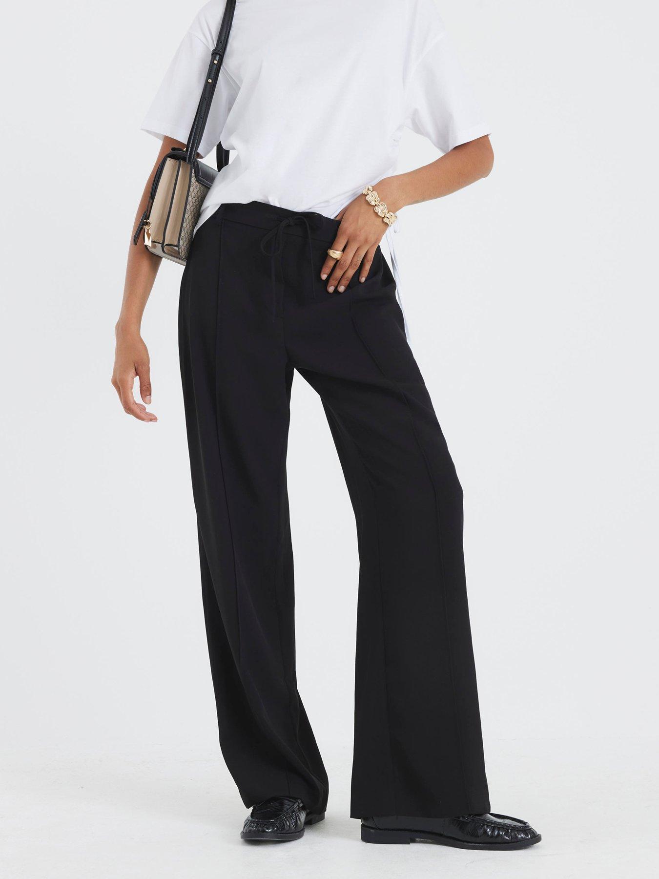 River Island Elasticated Smart Jogger - Black