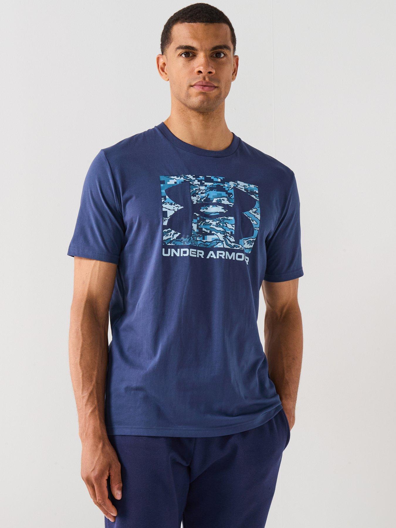 undefined Mens Training Abc Camo Boxed Logo T-Shirt - Navy