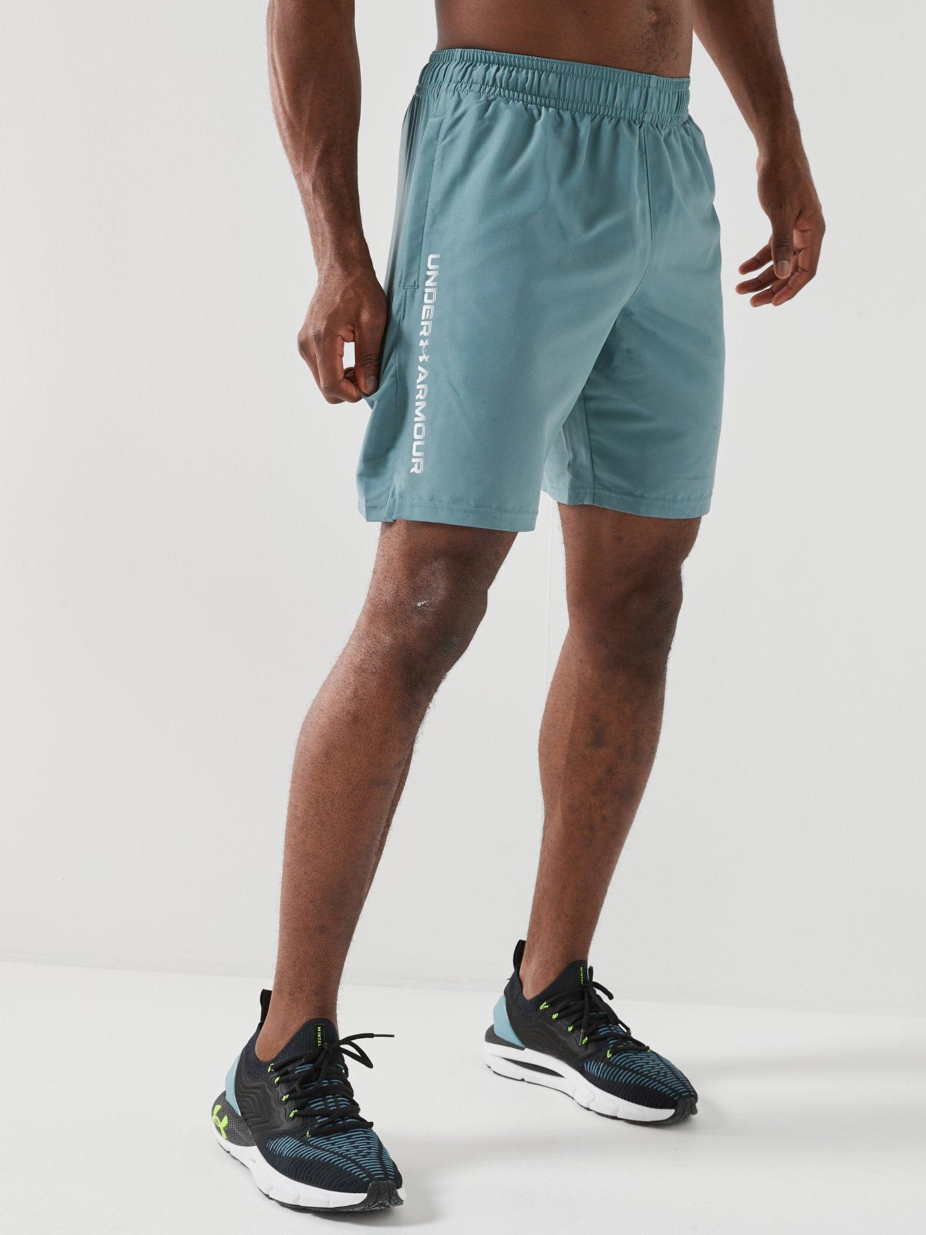 Under Armour Mens Training Tech Woven Wordmark Shorts - Green