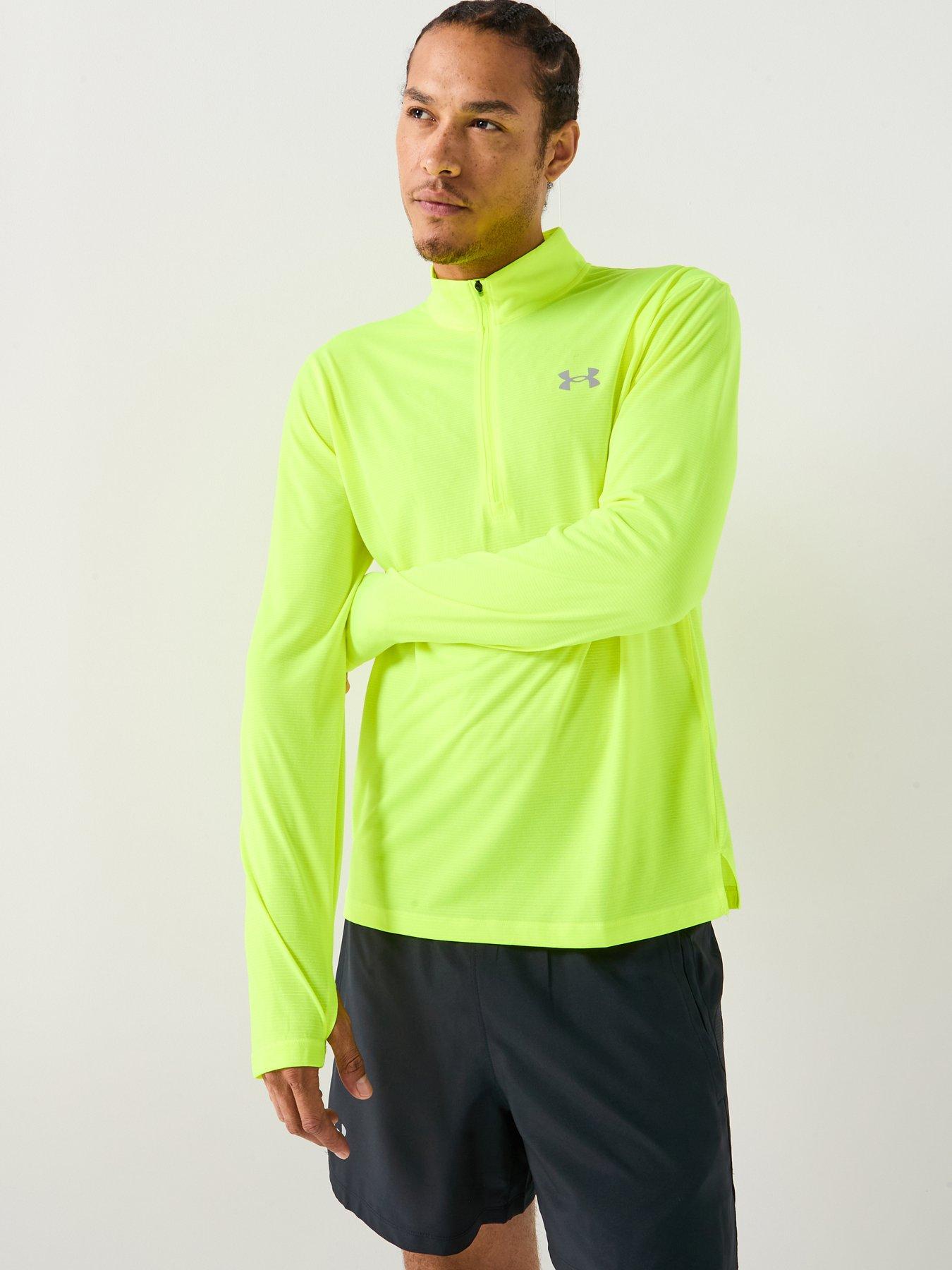undefined Mens Running Launch 1/4 Zip Top - Yellow
