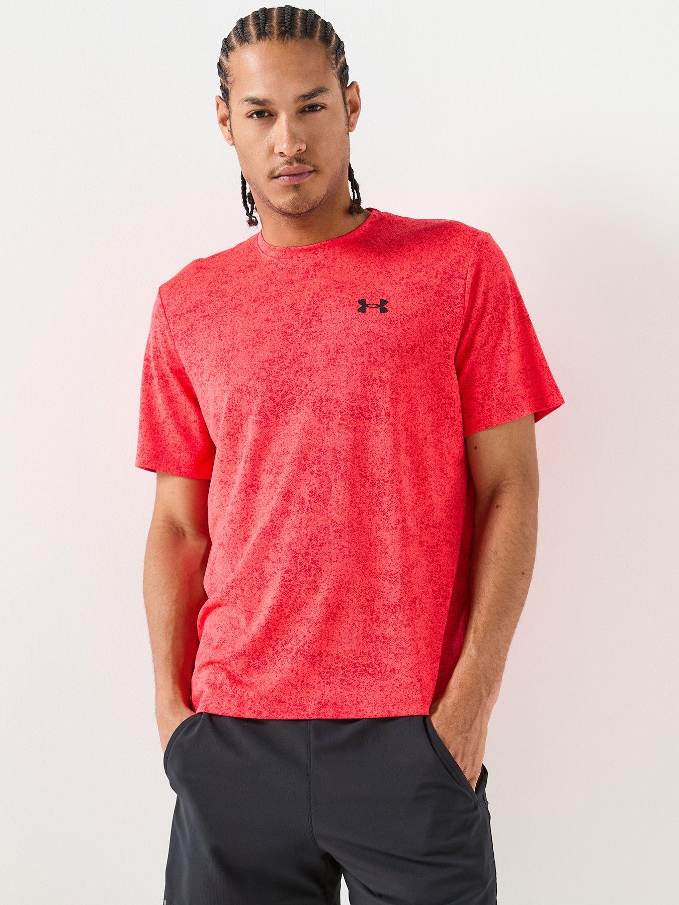 Image 1 of 6 of UNDER ARMOUR Mens Training Tech Pixelate T-Shirt - Red