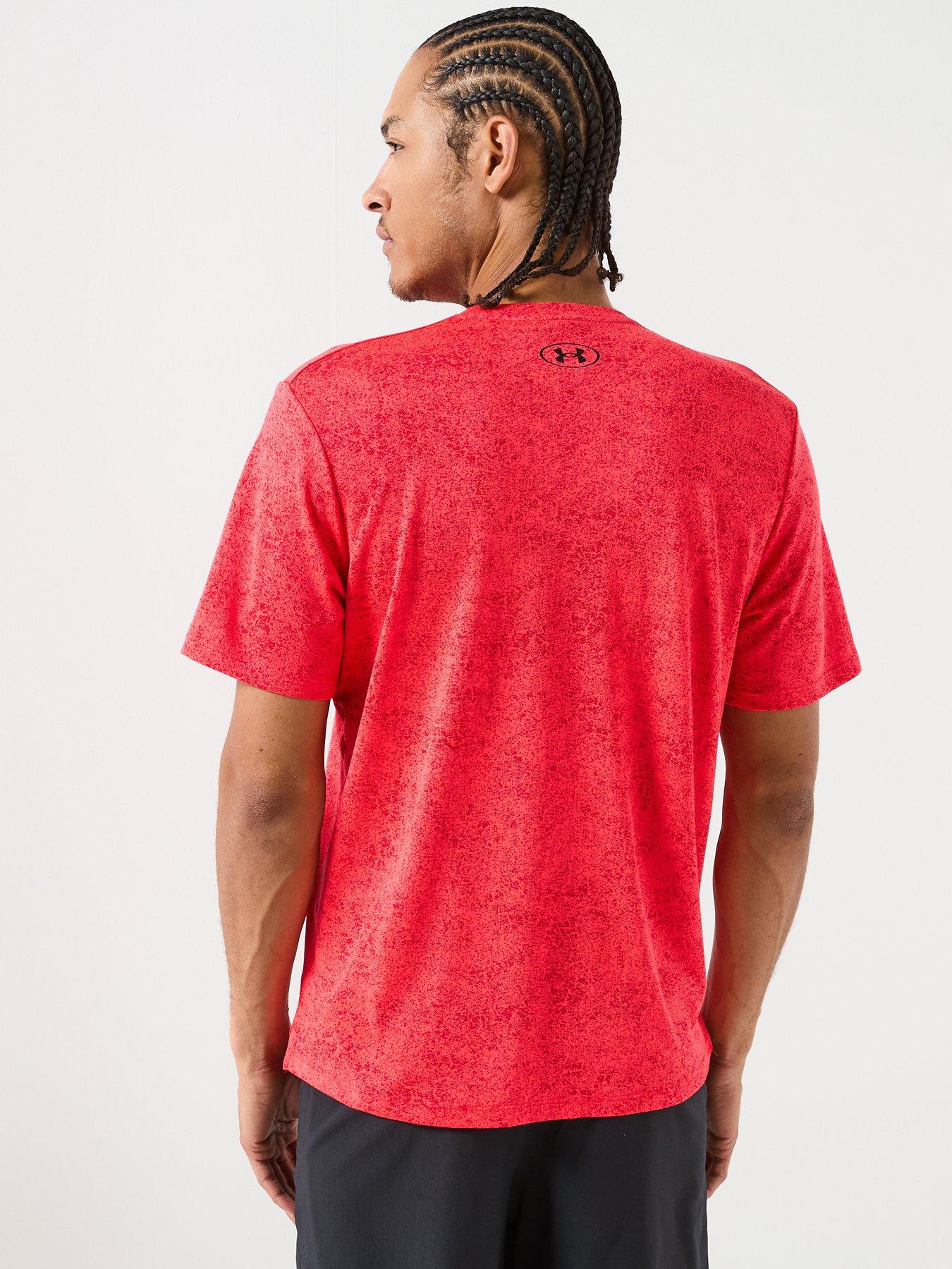 Image 2 of 6 of UNDER ARMOUR Mens Training Tech Pixelate T-Shirt - Red