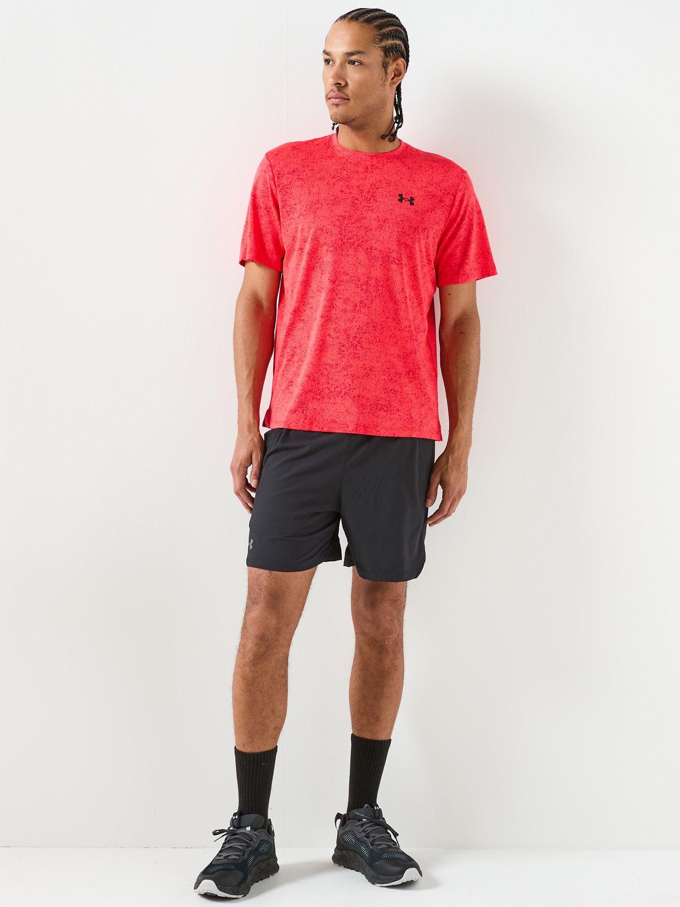 Image 3 of 6 of UNDER ARMOUR Mens Training Tech Pixelate T-Shirt - Red