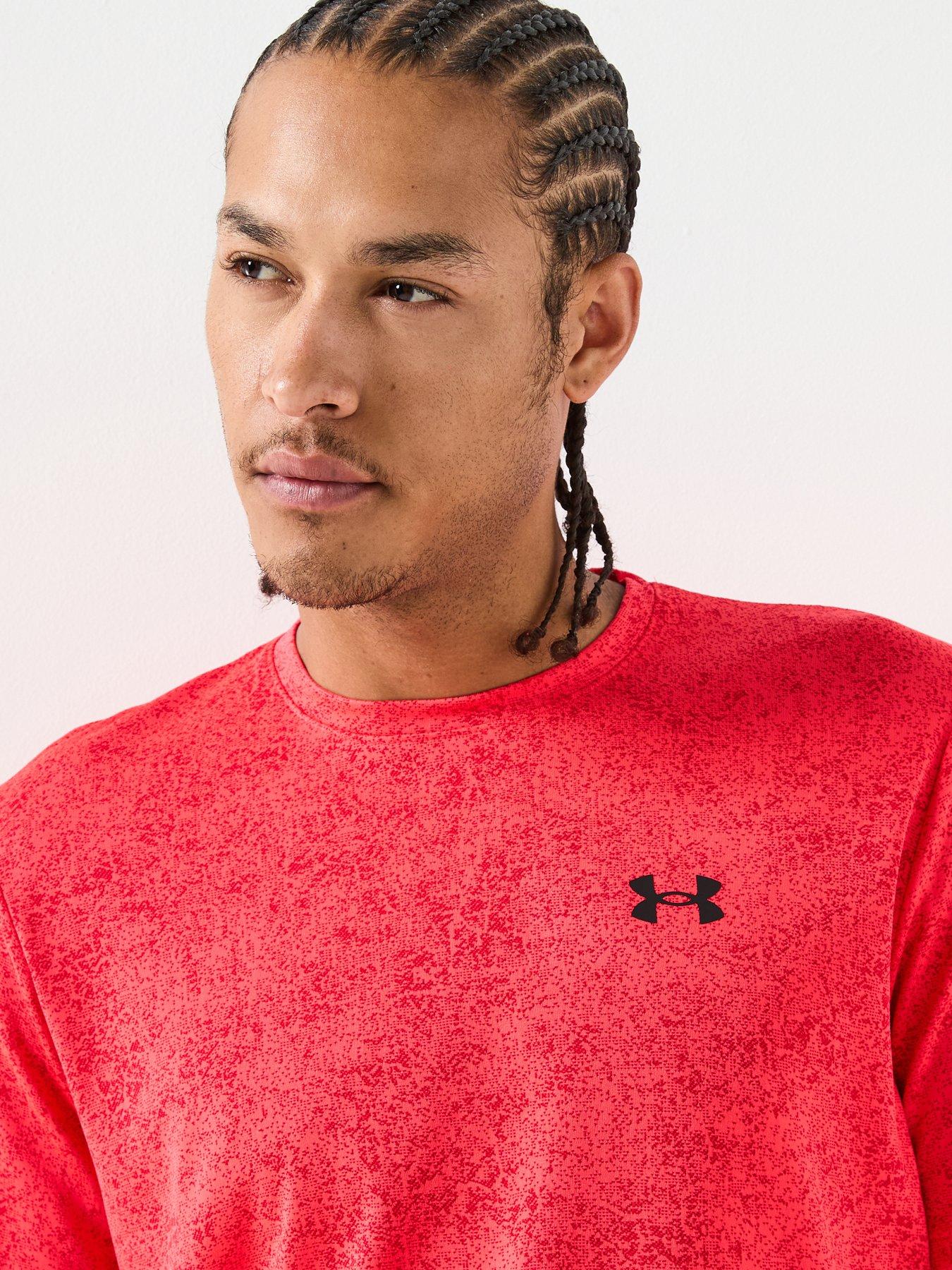 Image 4 of 6 of UNDER ARMOUR Mens Training Tech Pixelate T-Shirt - Red