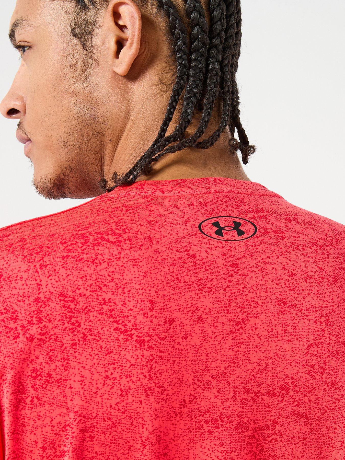 Image 6 of 6 of UNDER ARMOUR Mens Training Tech Pixelate T-Shirt - Red