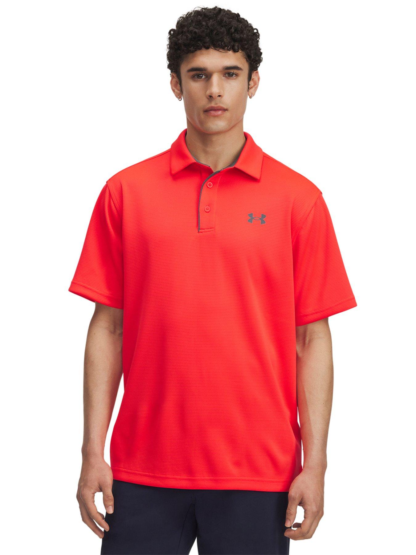 UNDER ARMOUR Mens Golf Tech Polo - Red