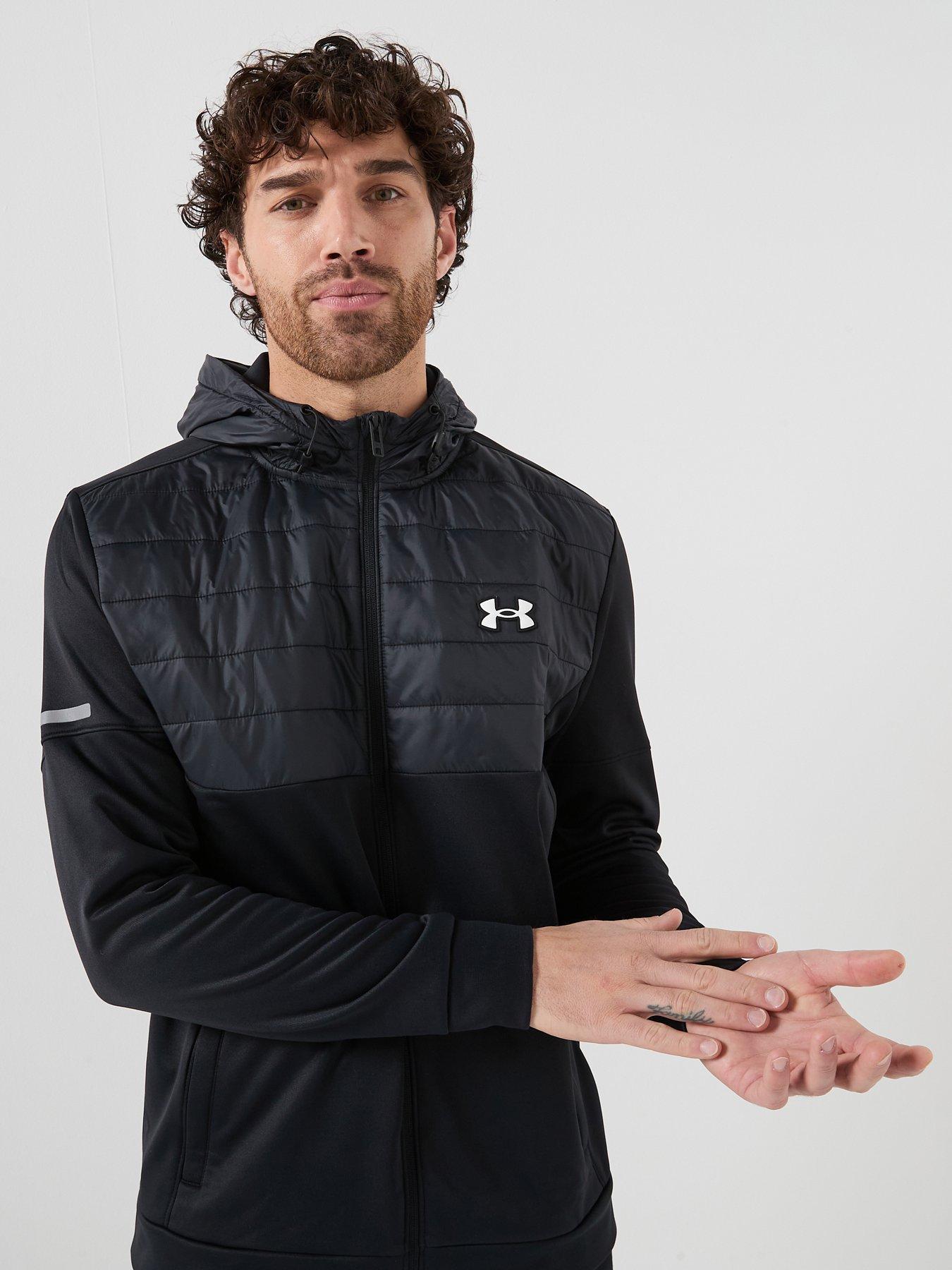 UNDER ARMOUR Mens Training Fleece Pro Utility Full Zip Jacket - Black