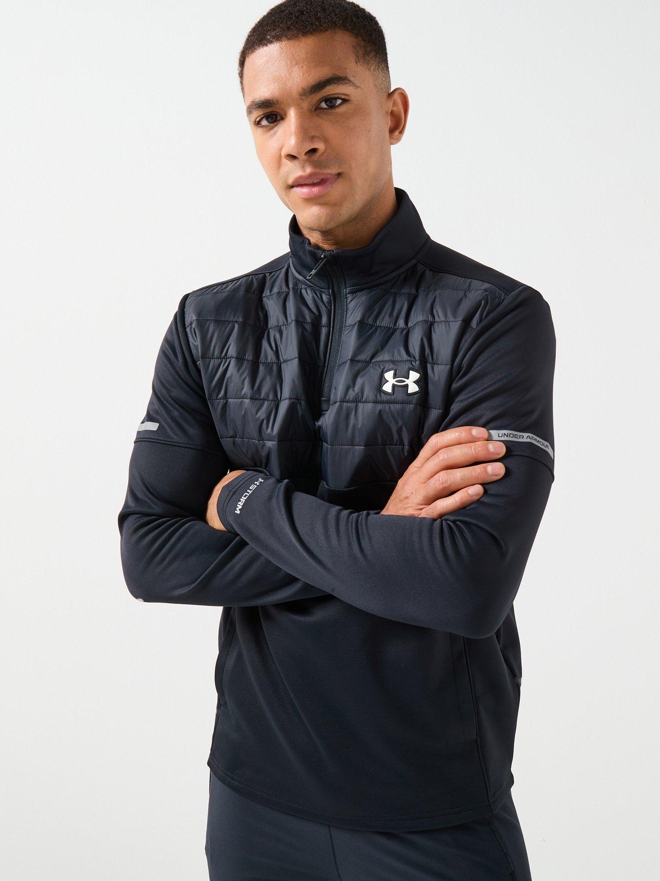 UNDER ARMOUR Mens Training Fleece Pro Utility 1/4 Zip Top - Black