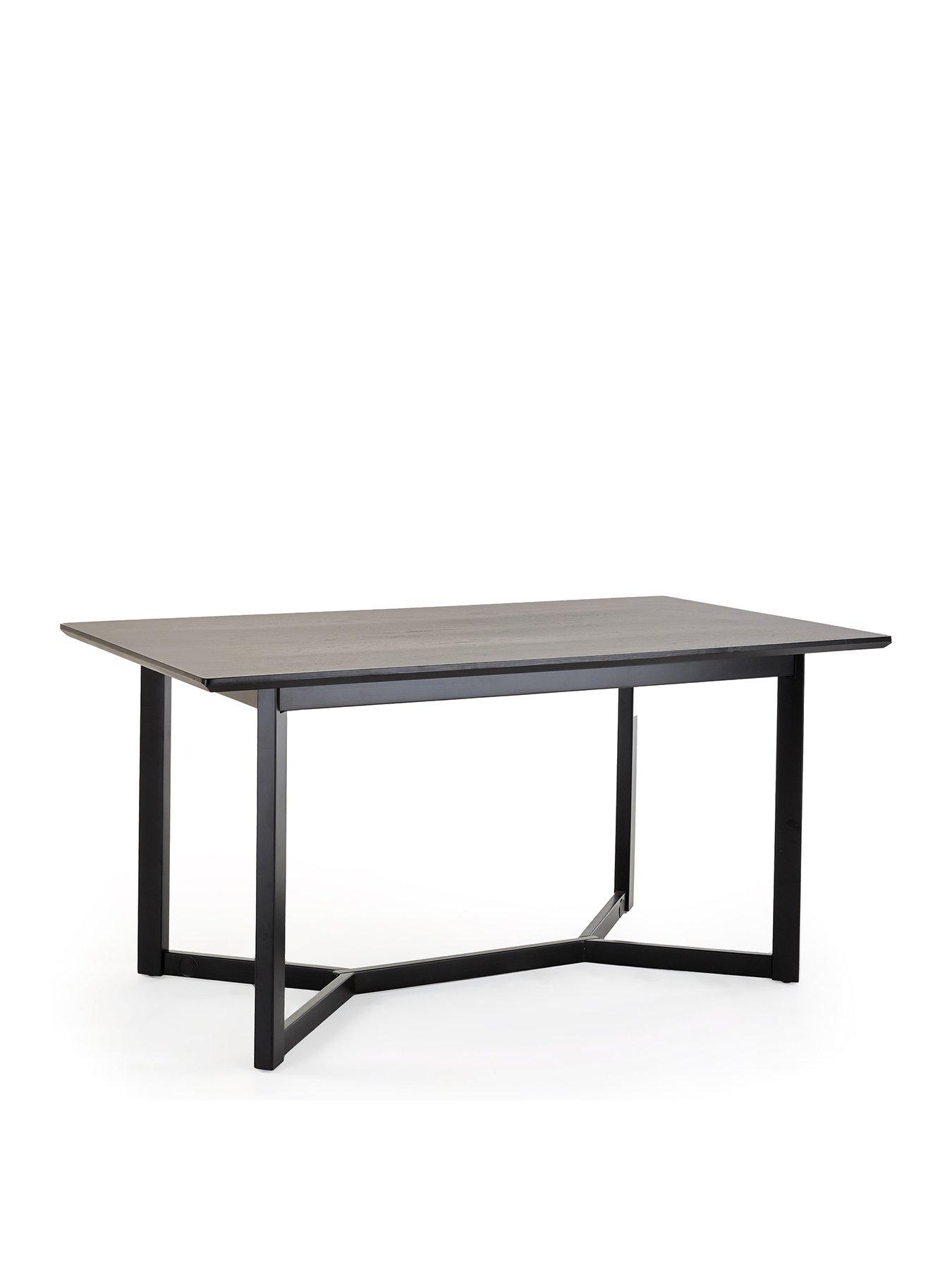 Image 3 of 7 of The Very Collection Ari 150cm Dining Table &amp; 4 Willow Chairs In Faux Leather - FSC&reg; Certified