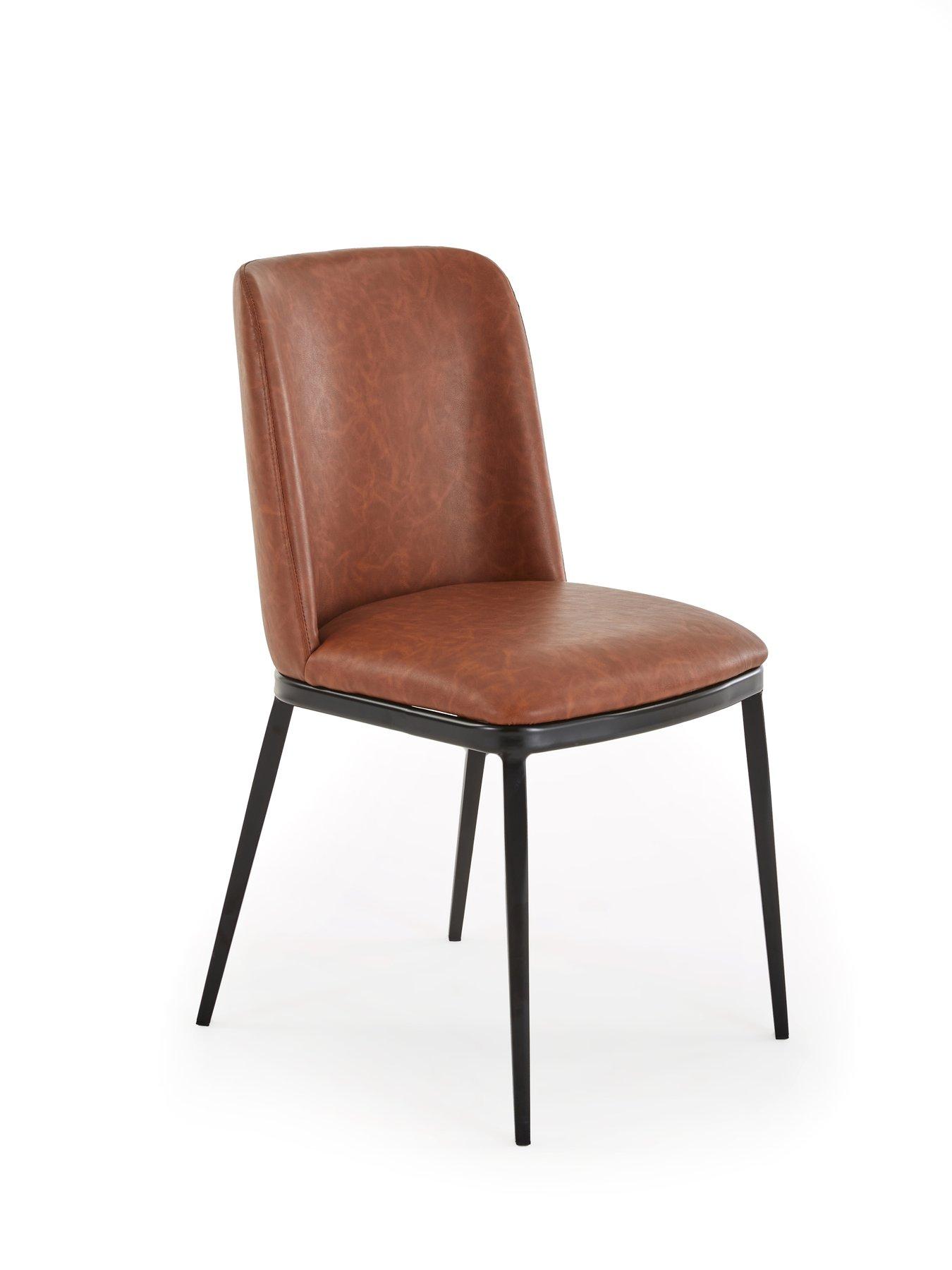 Image 6 of 7 of The Very Collection Ari 150cm Dining Table &amp; 4 Willow Chairs In Faux Leather - FSC&reg; Certified