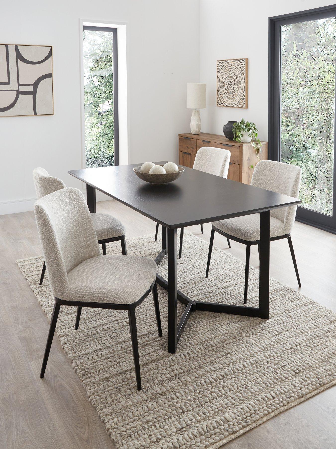 undefined Ari 150cm Dining Table & 4 Willow Chairs